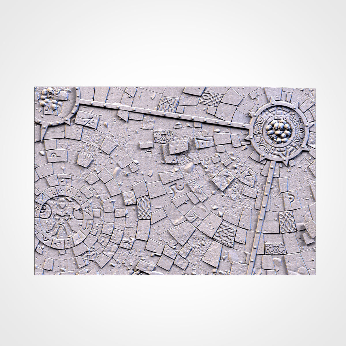 Sacred Temple Bases | 25mm | 32mm | 40mm | Txarli Factory | Magnetizable Scenic Textured Round