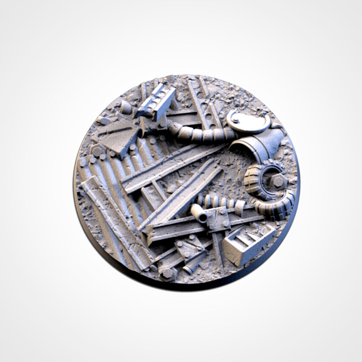 Scrap Bases | 25mm | 32mm | 40mm | Txarli Factory | Magnetizable Scenic Textured Round