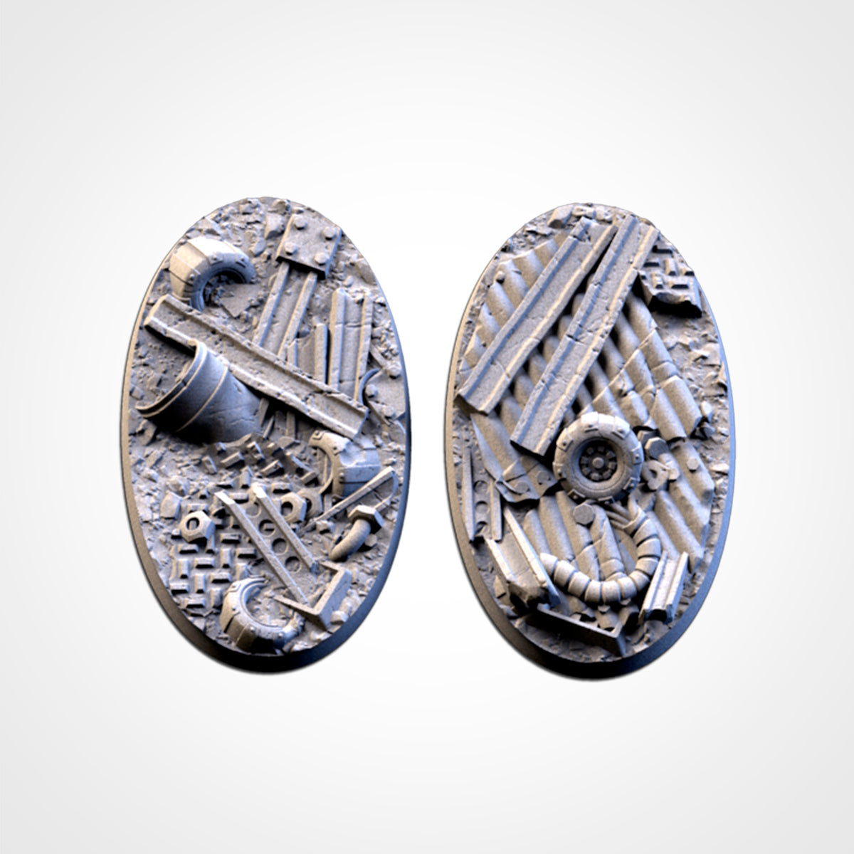 Scrap Bases | 25mm | 32mm | 40mm | Txarli Factory | Magnetizable Scenic Textured Round