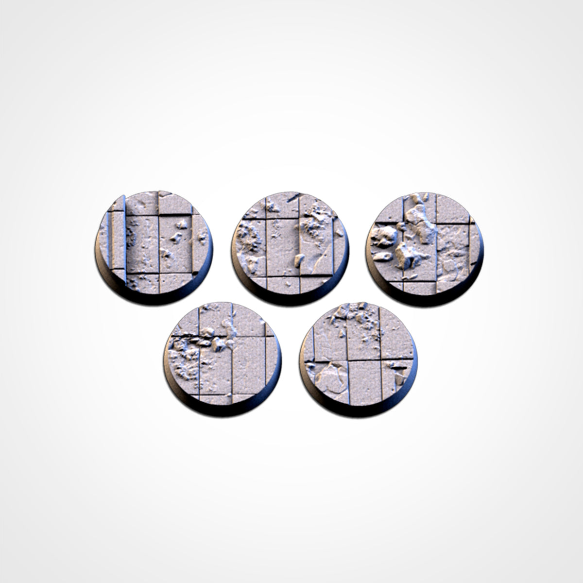 Bases del palacio en ruinas | 25 mm | 32 mm | 40 mm | Fábrica de Txarli | Redondo texturizado escénico magnetizable