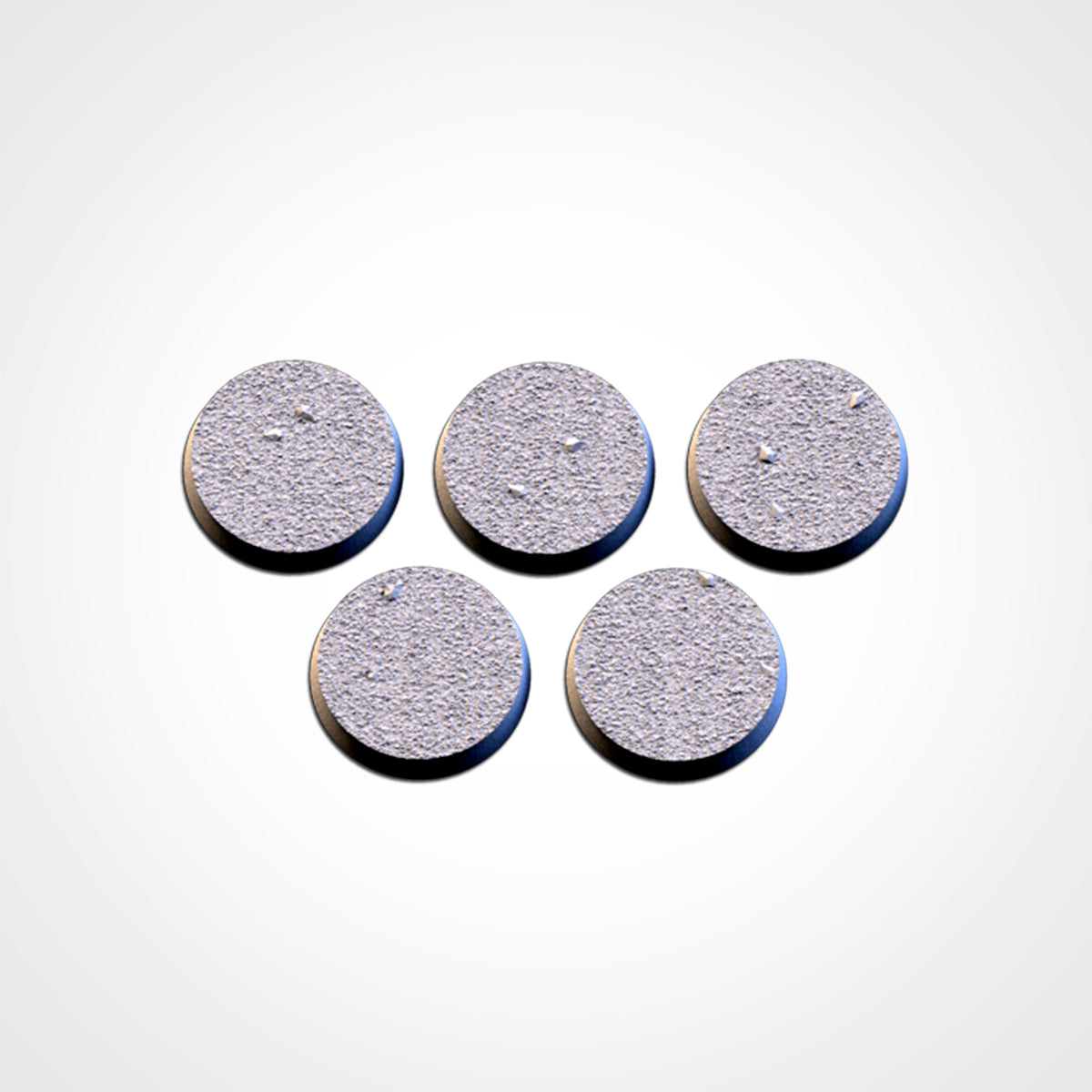 Fine Gravel Bases | 25mm | 32mm | 40mm | Txarli Factory | Magnetizable Scenic Textured Round