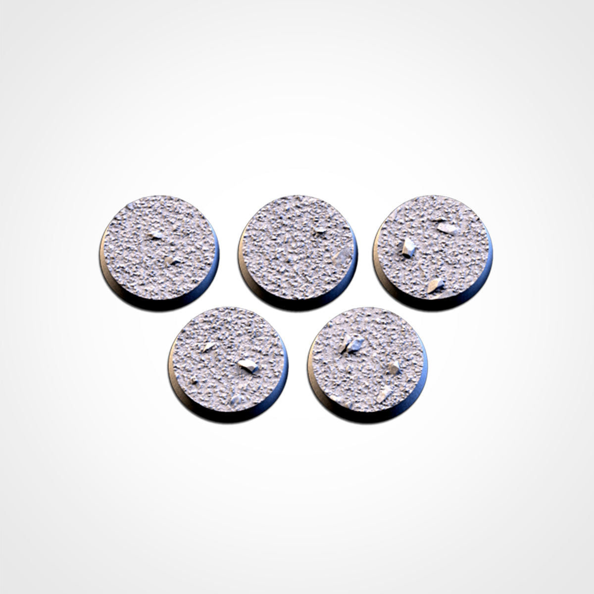 Medium Gravel Bases | 25mm | 32mm | 40mm | Txarli Factory | Magnetizable Scenic Textured Round