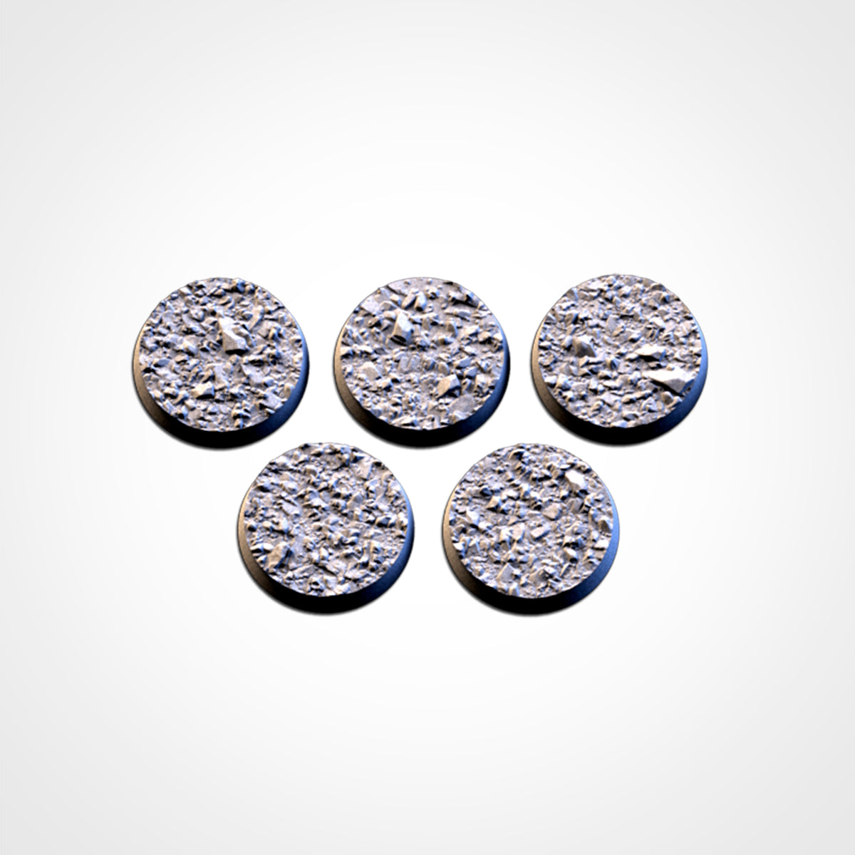 Heavy Gravel Bases | 25mm | 32mm | 40mm | Txarli Factory | Magnetizable Scenic Textured Round