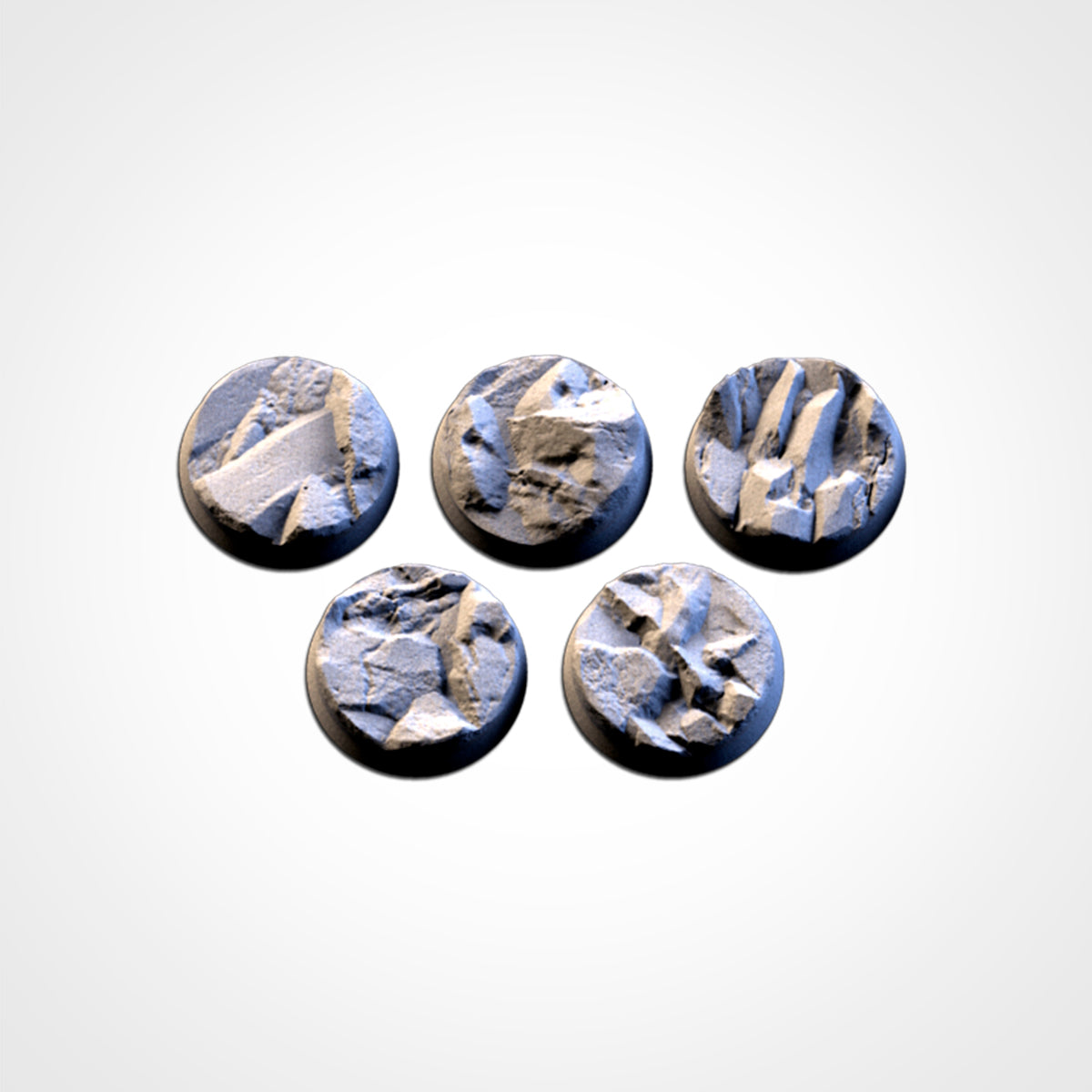 Stony Bases | 25mm | 32mm | 40mm | Txarli Factory | Magnetizable Scenic Textured Round