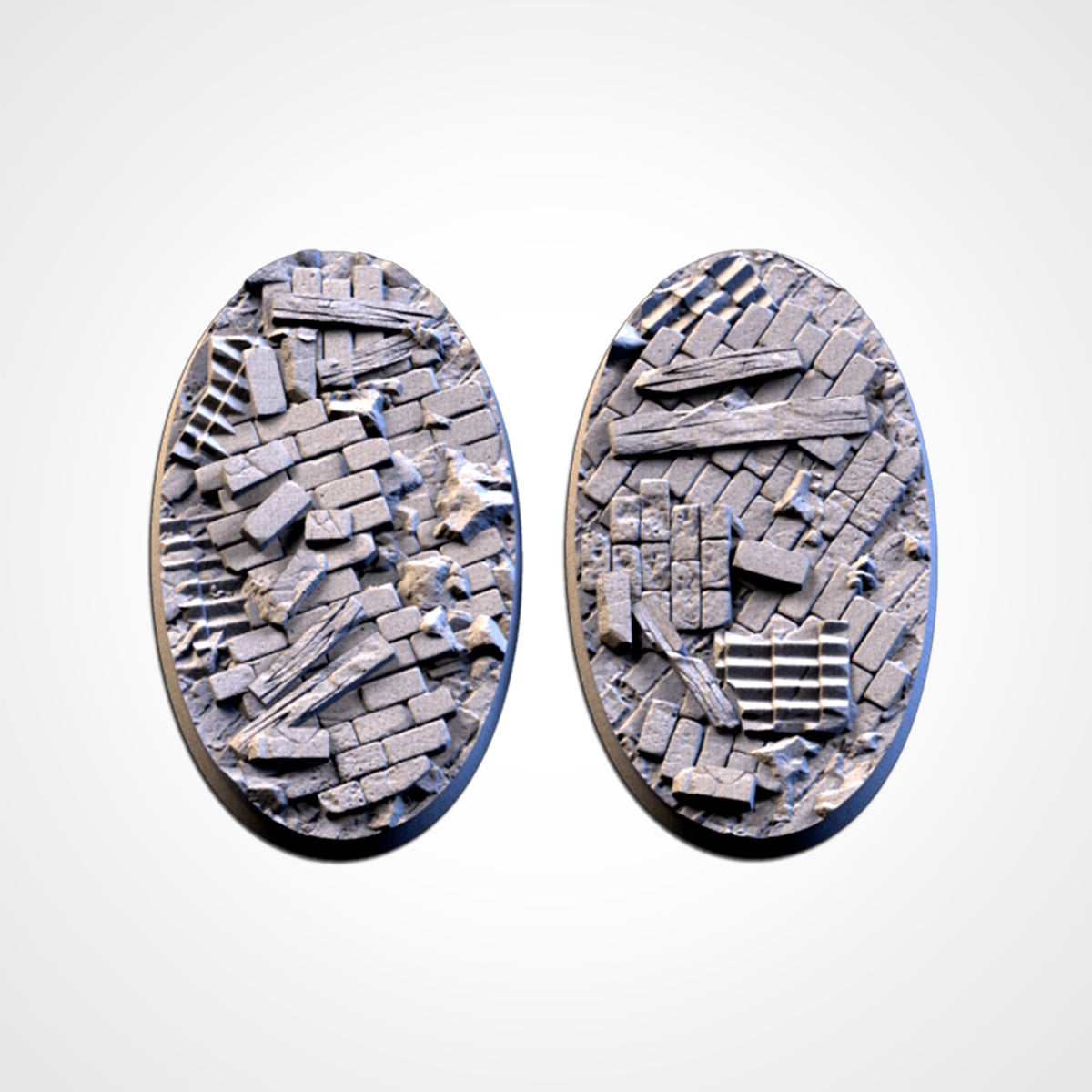 Ruinierte Fabrikbasen | 25 mm | 32 mm | 40 mm | Txarli-Fabrik | Magnetisierbare, szenische, strukturierte Runde