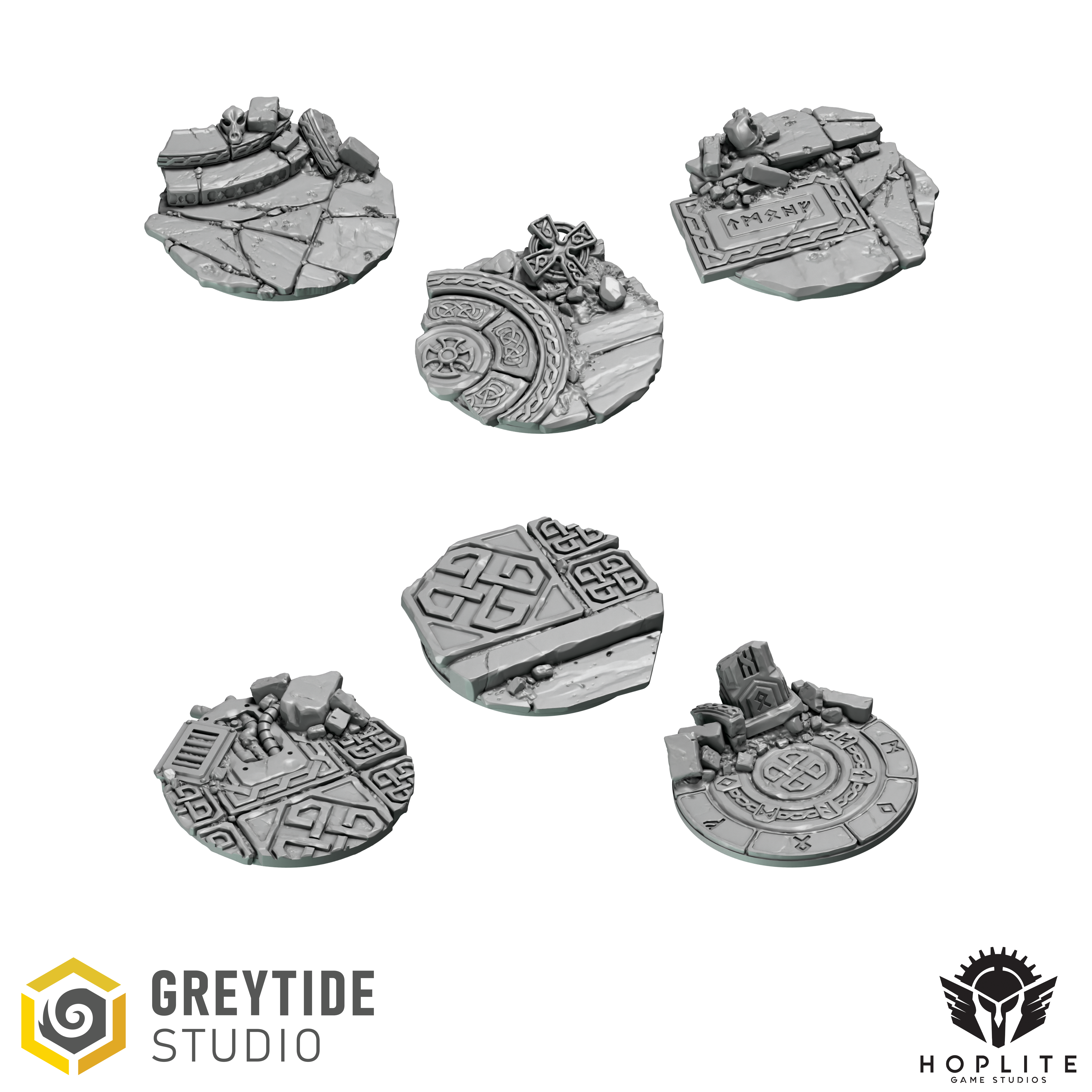 Adornos de base primarios 28 mm (x6) | Estudios de marea gris | Sabuesos primigenios | Piezas y brocas de conversión