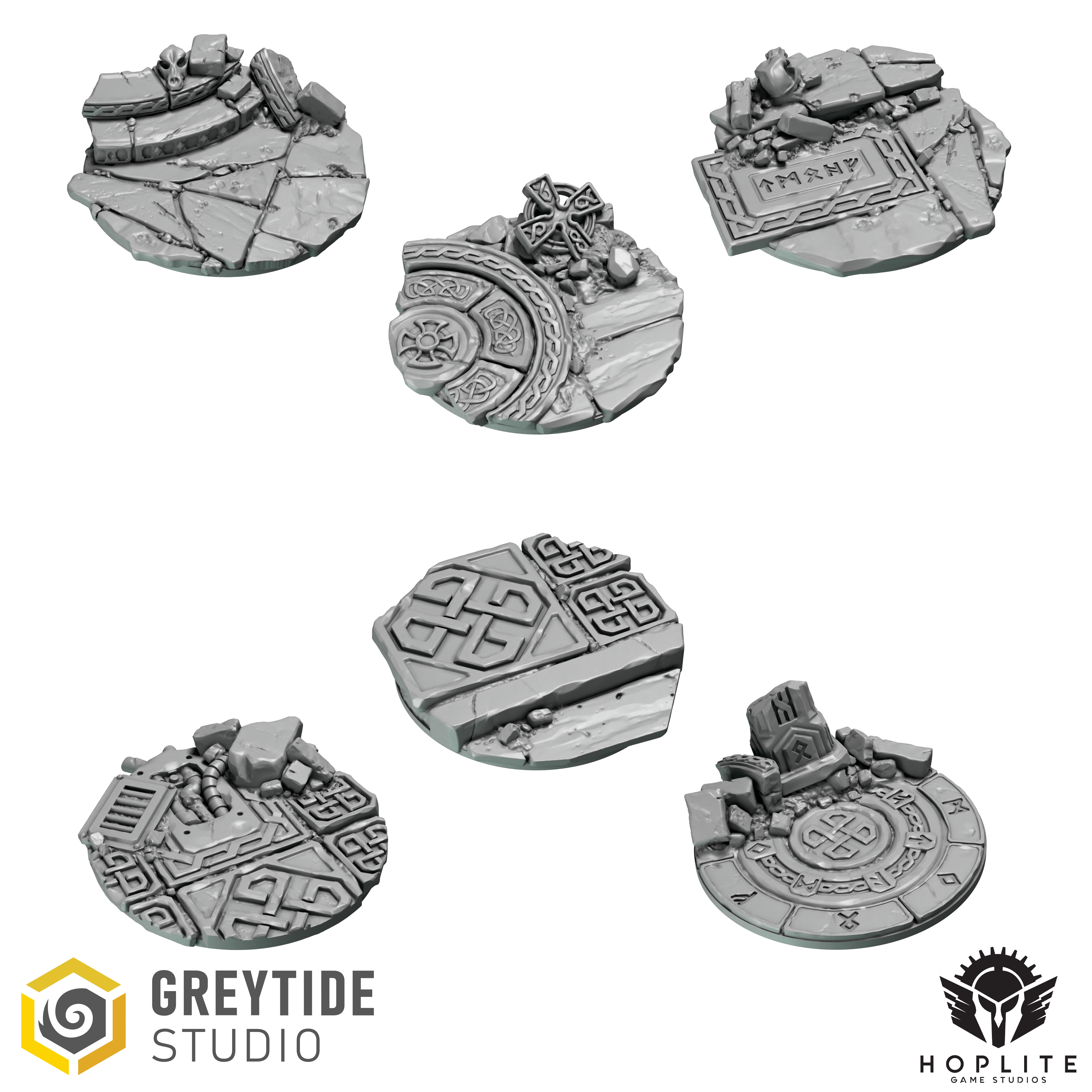Adornos de base primarios 32 mm (x6) | Estudios de marea gris | Sabuesos primigenios | Piezas y brocas de conversión