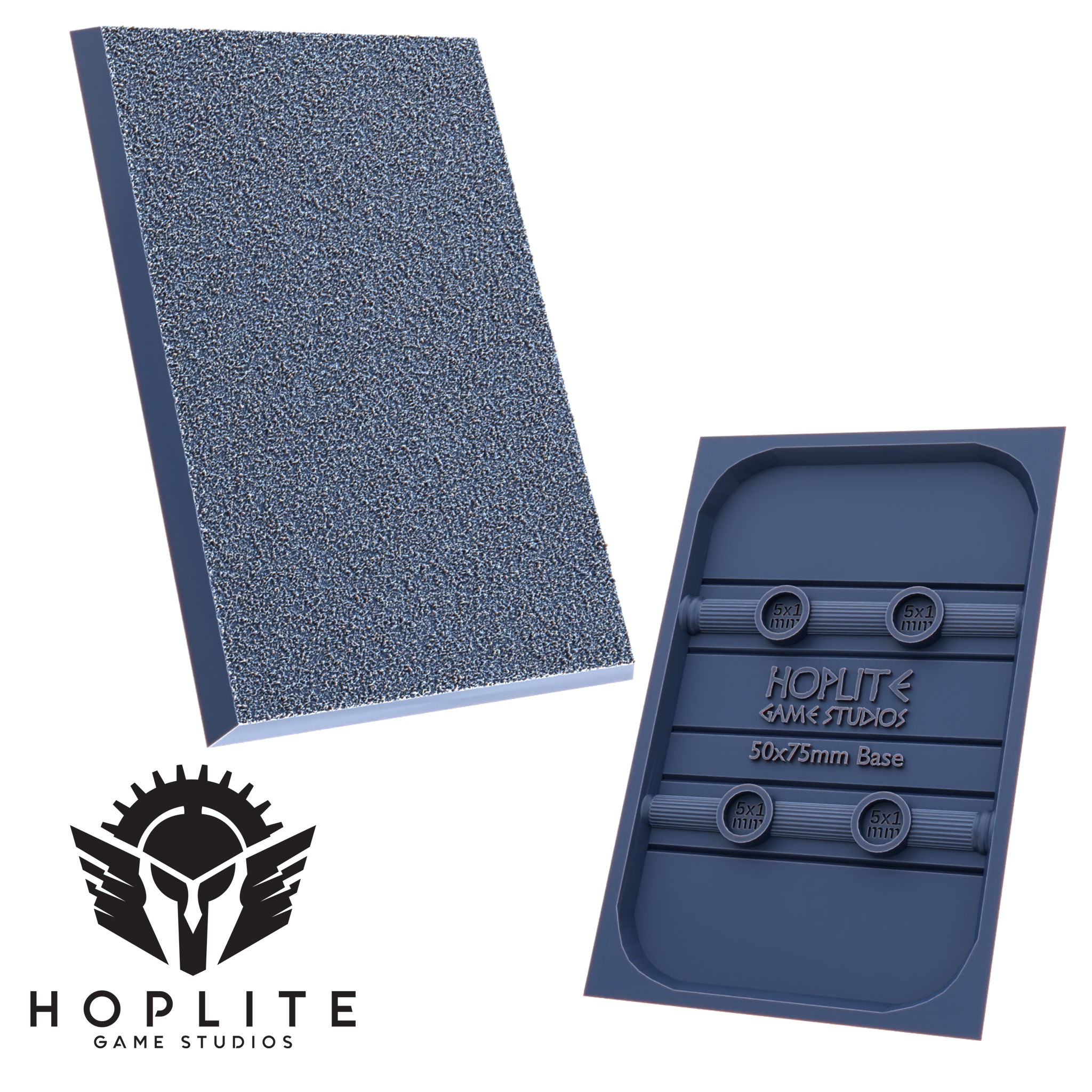 Bases cuadradas magnetizables con textura hoplita | Bases cuadradas de fantasía | 25 mm | 30 mm | 40 mm | 50 mm | y más tamaños