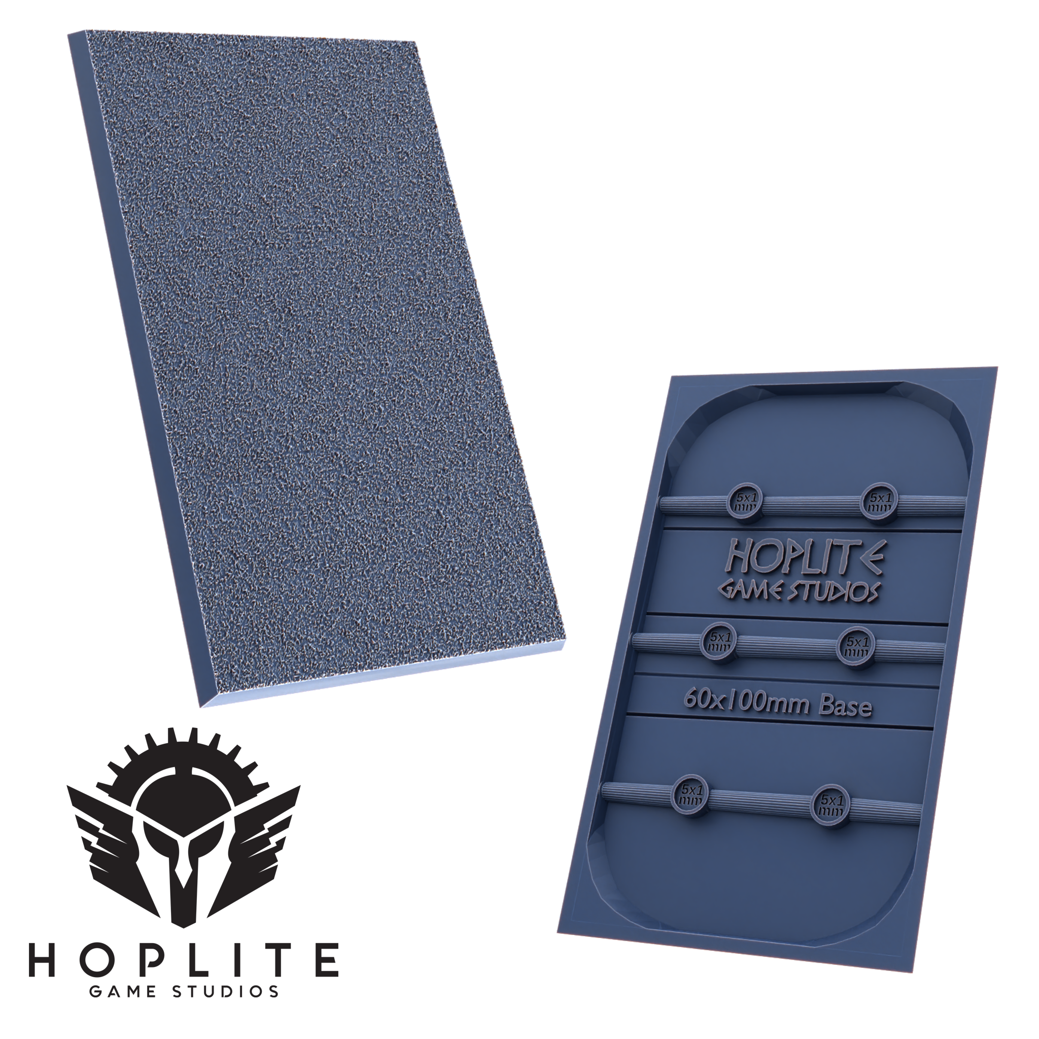 Bases cuadradas magnetizables con textura hoplita | Bases cuadradas de fantasía | 25 mm | 30 mm | 40 mm | 50 mm | y más tamaños