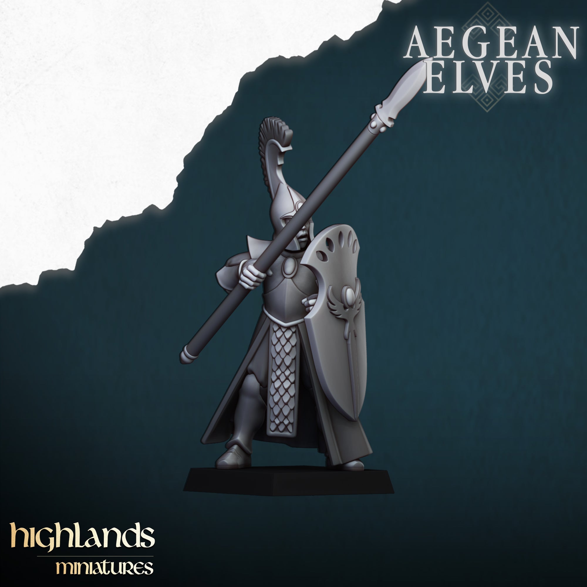 Lanceros elfos de Agean (x20) - Highlands Miniatures