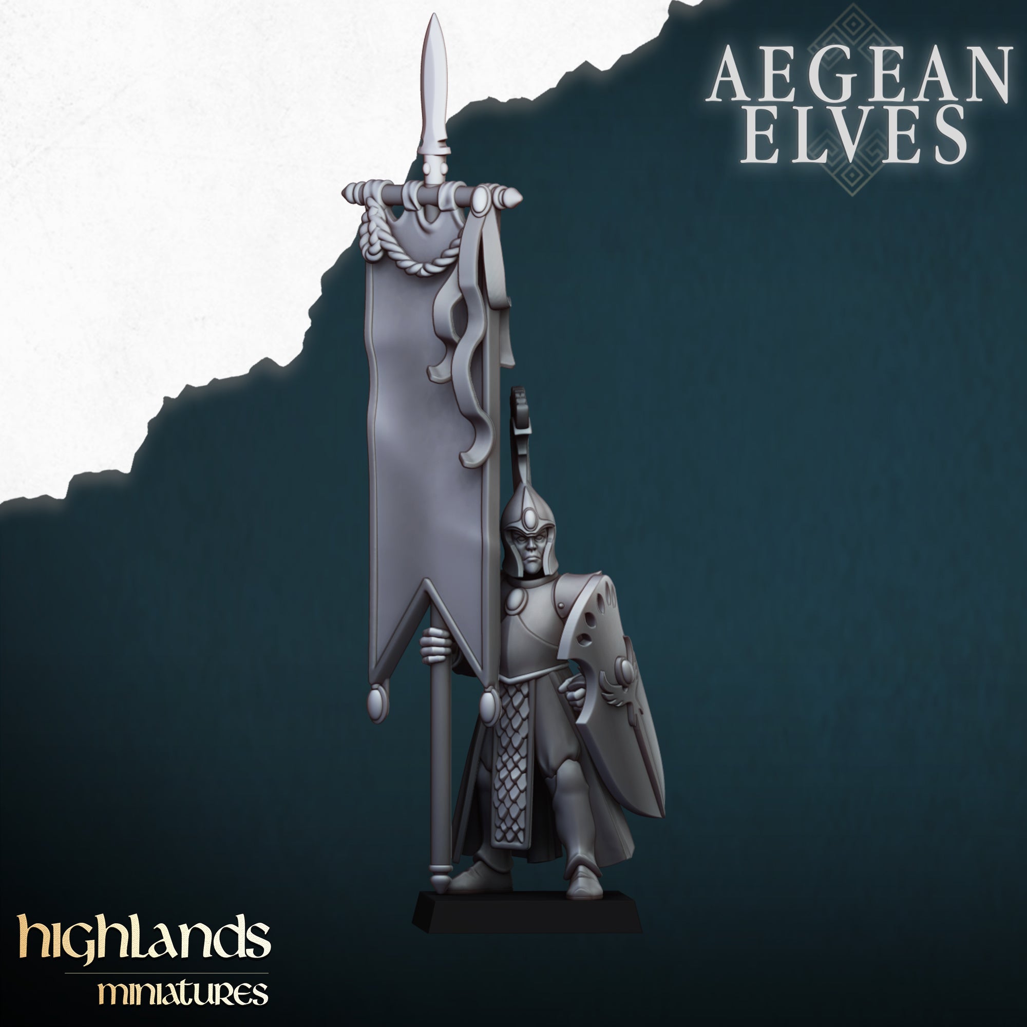 Lanceros elfos de Agean (x20) - Highlands Miniatures