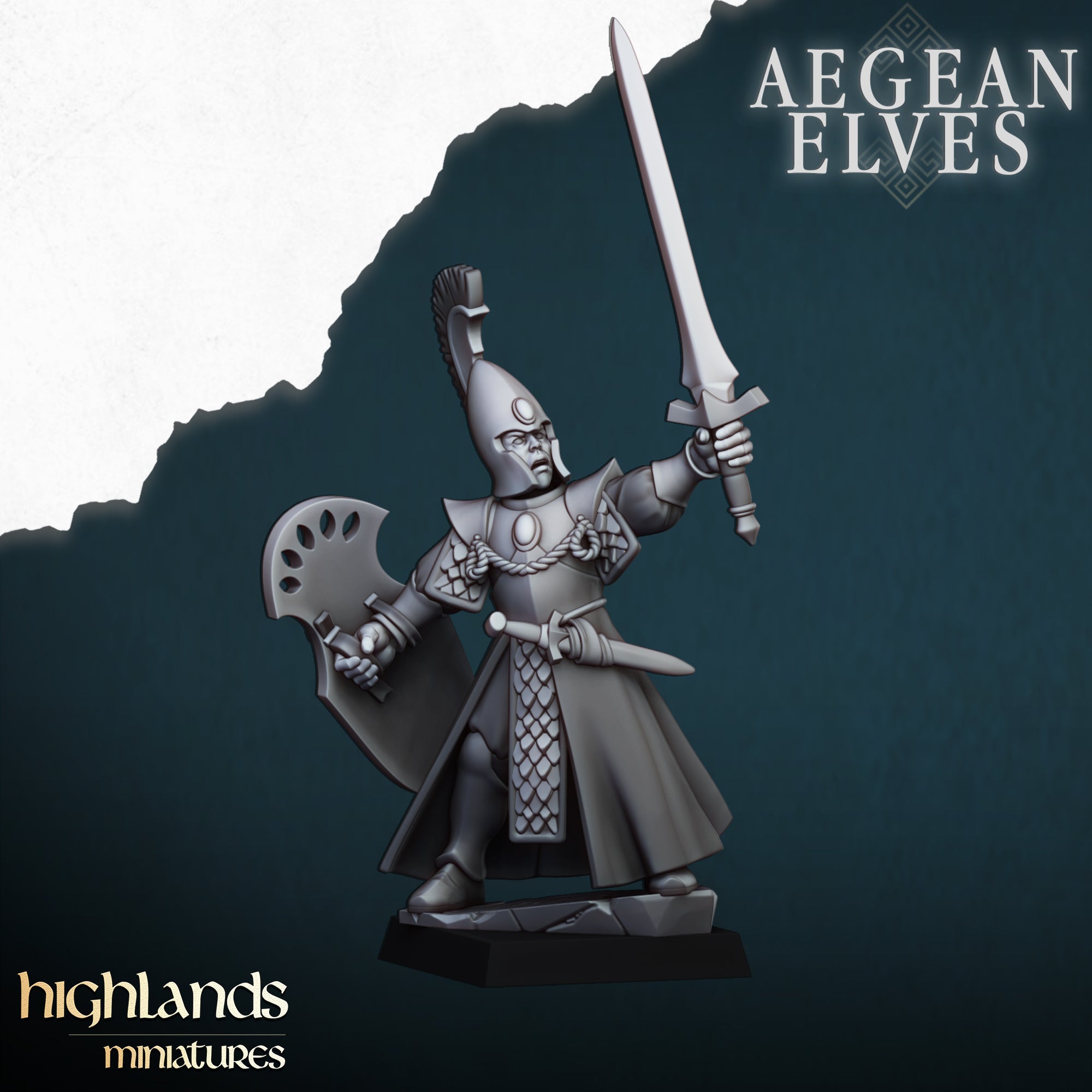 Lanceros elfos de Agean (x20) - Highlands Miniatures