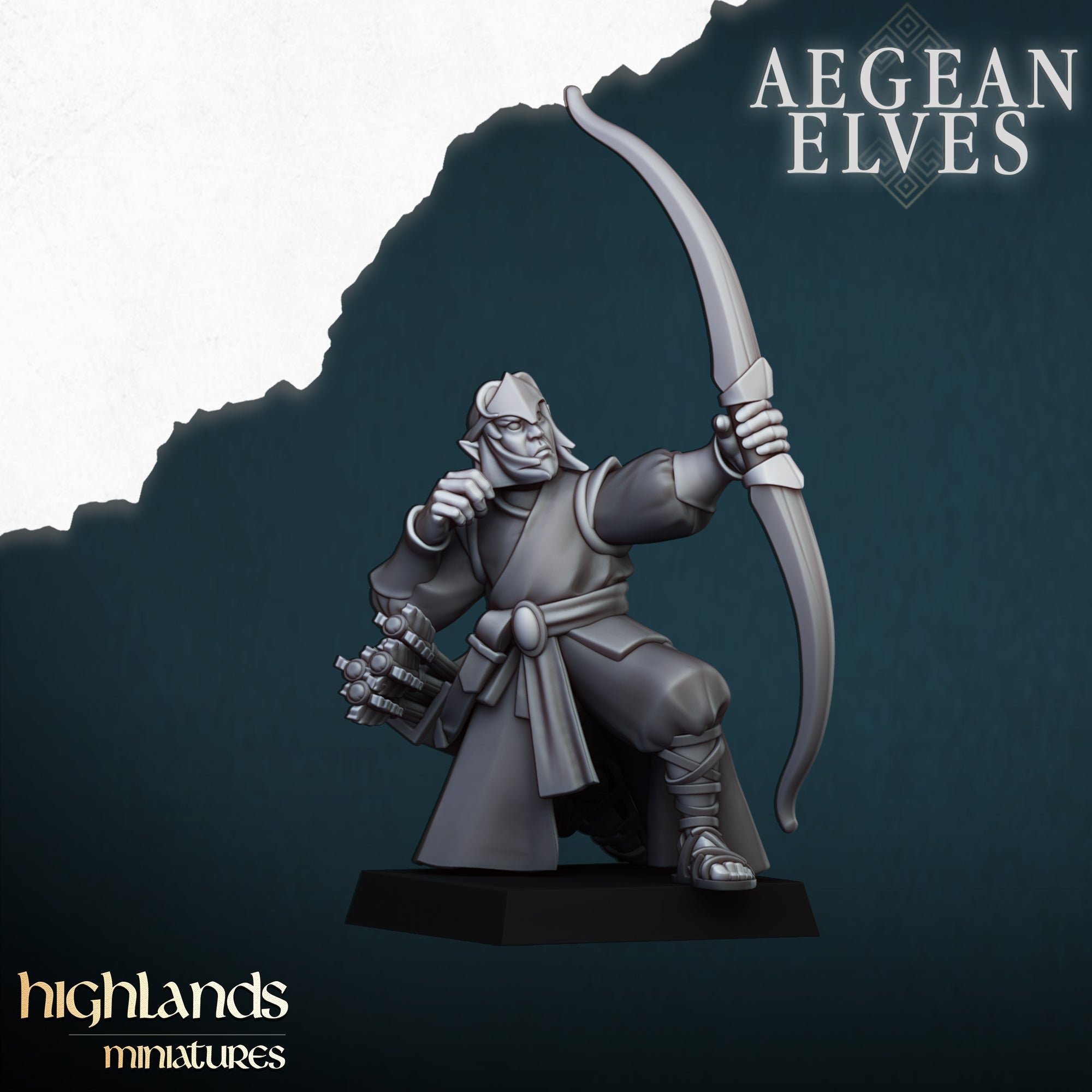 Arqueros elfos de Agean (x10) - Highlands Miniatures