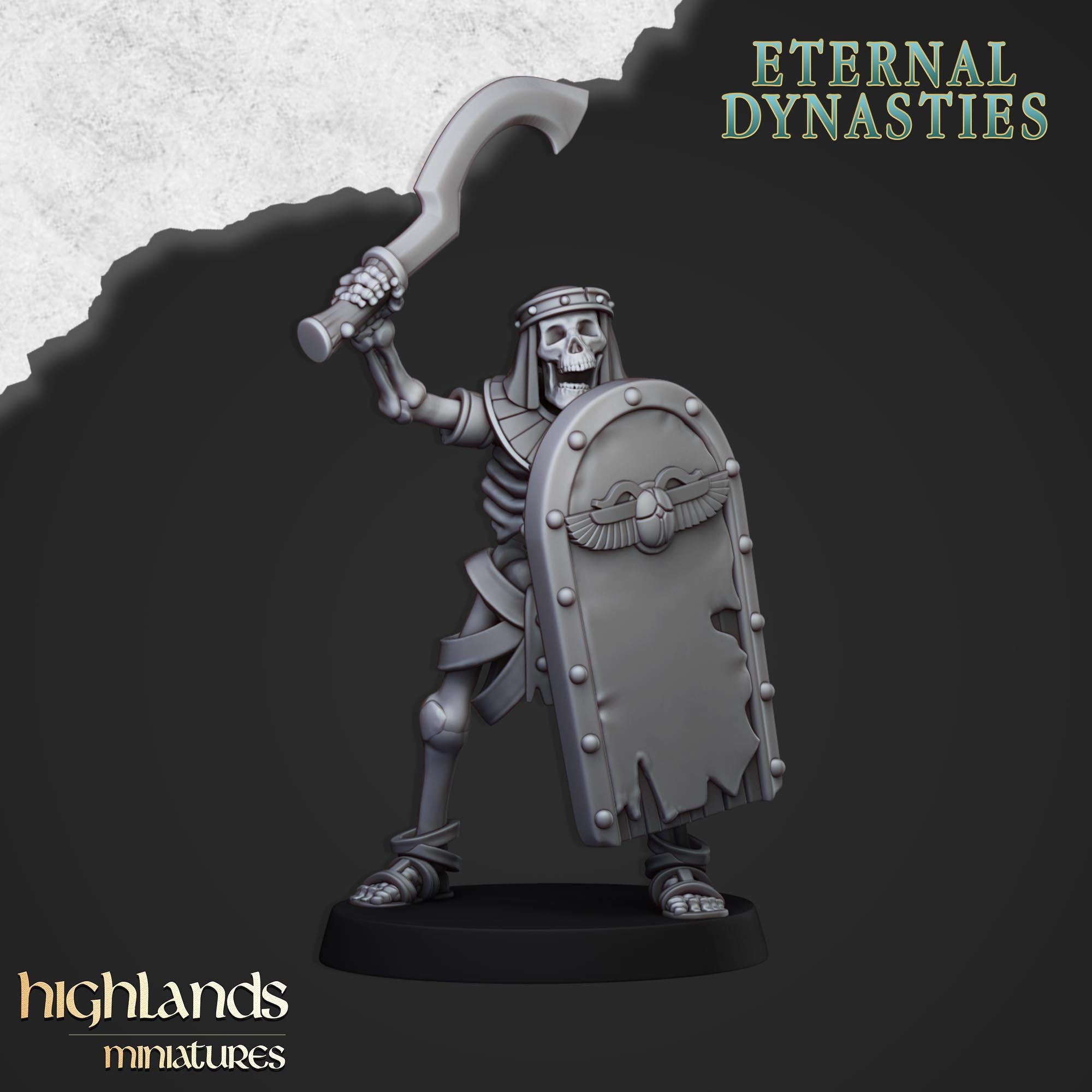 Antike Skelette mit Handwaffen (x15) – Eternal Dynasties – | Highlands Miniatures