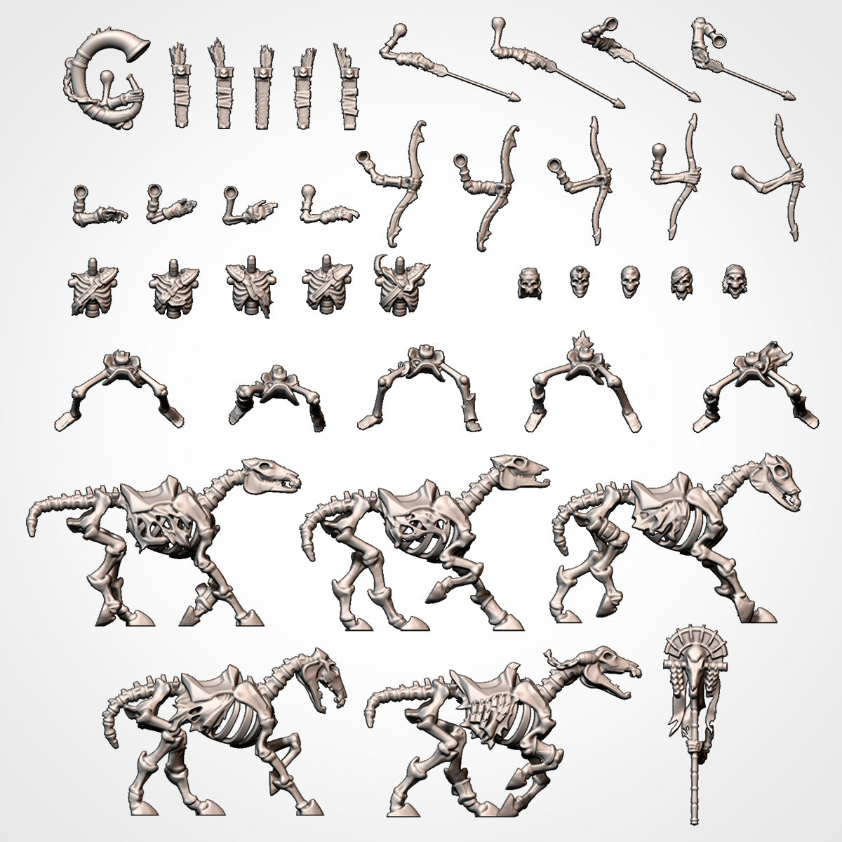 Leichte Skelettkavallerie – Armies of the Sands | Txarli-Fabrik