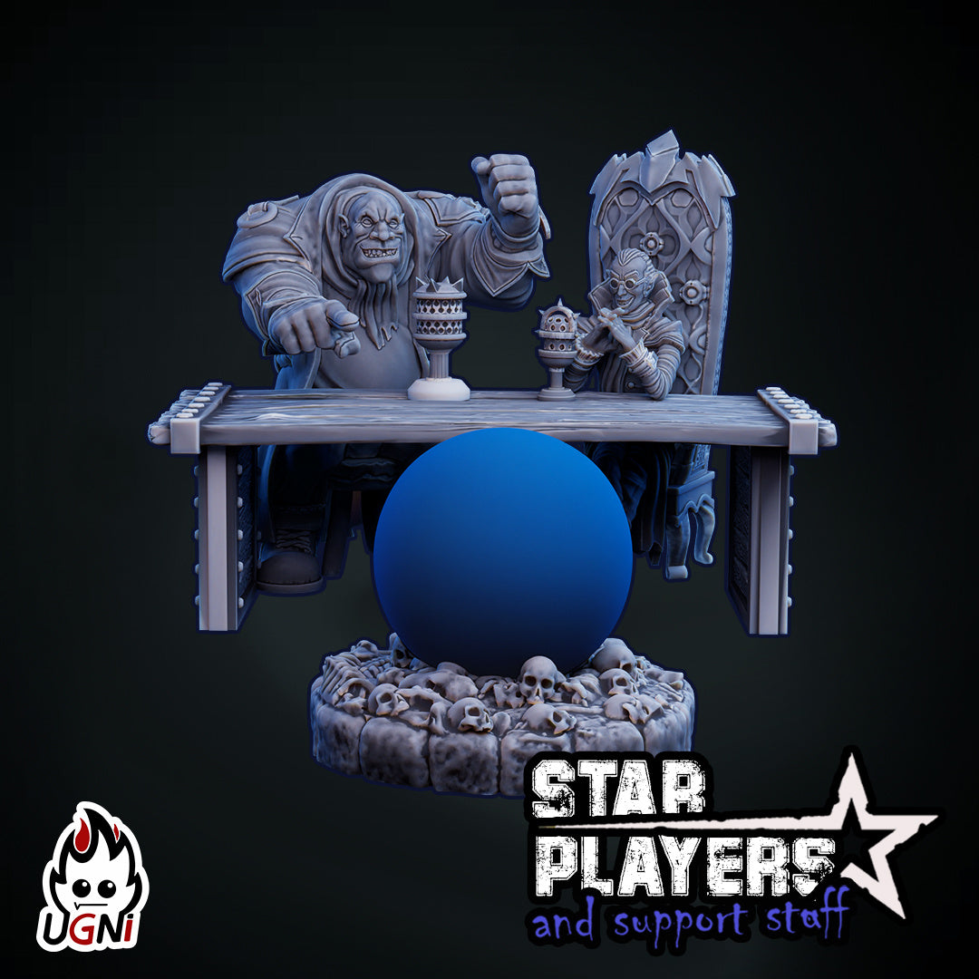Locutores del juego - Escoria del estadio de fútbol de fantasía - Miniaturas Ugni