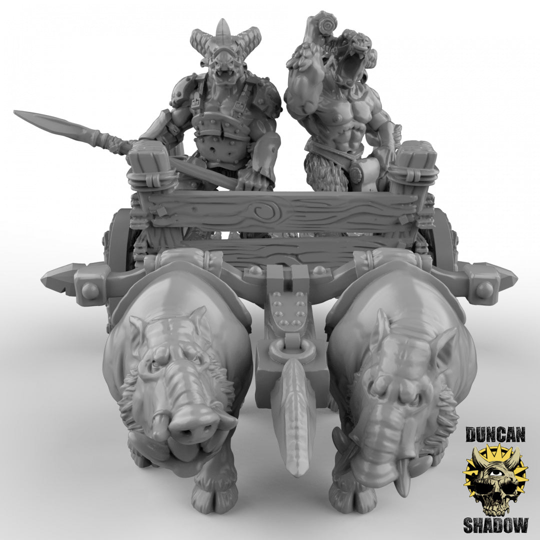 Beastmen Chariot | Duncan Shadow | Compatible with Dungeons & Dragons and Pathfinder