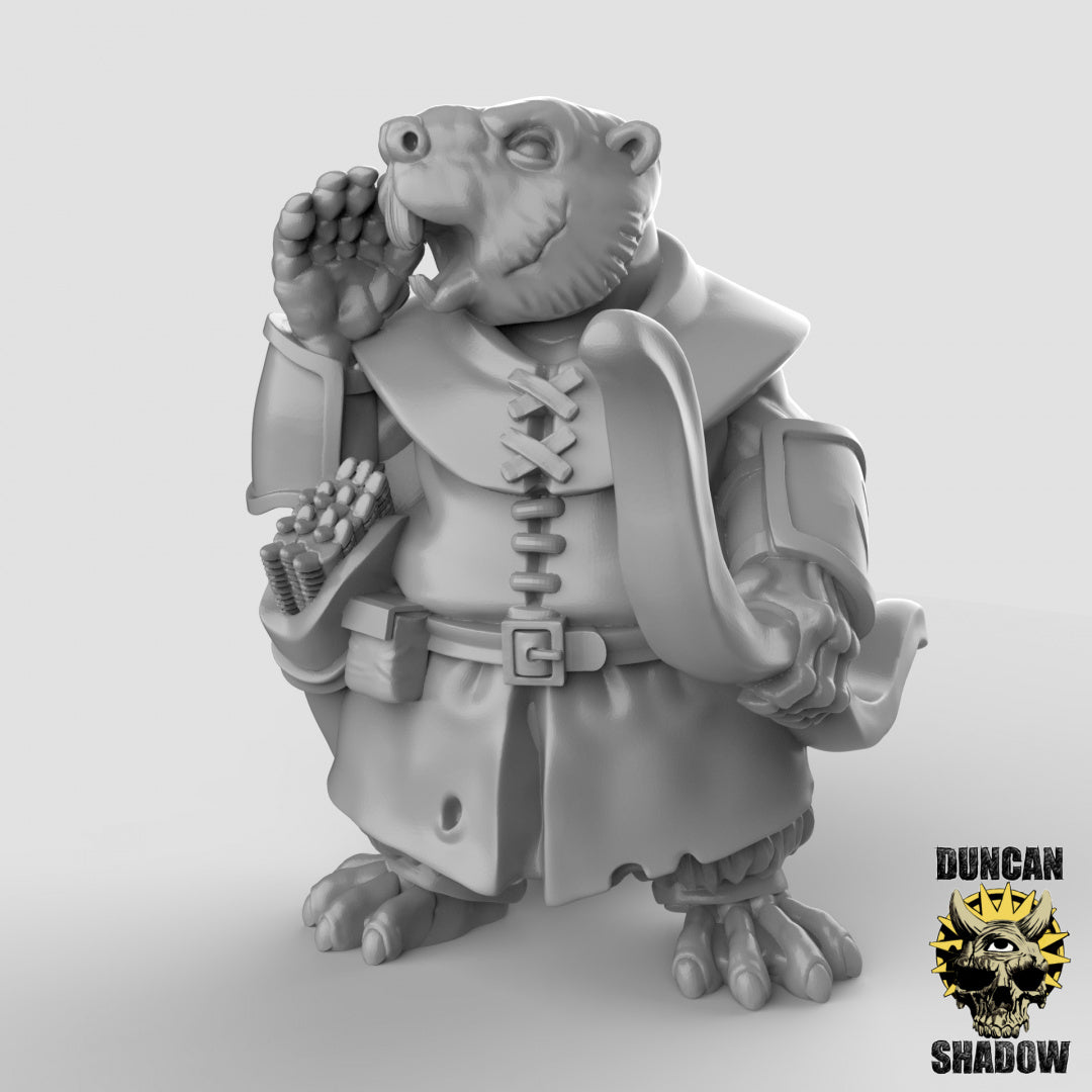 Beaver Folk Rangers With Bows | Duncan Shadow | Compatible with Dungeons & Dragons and Pathfinder