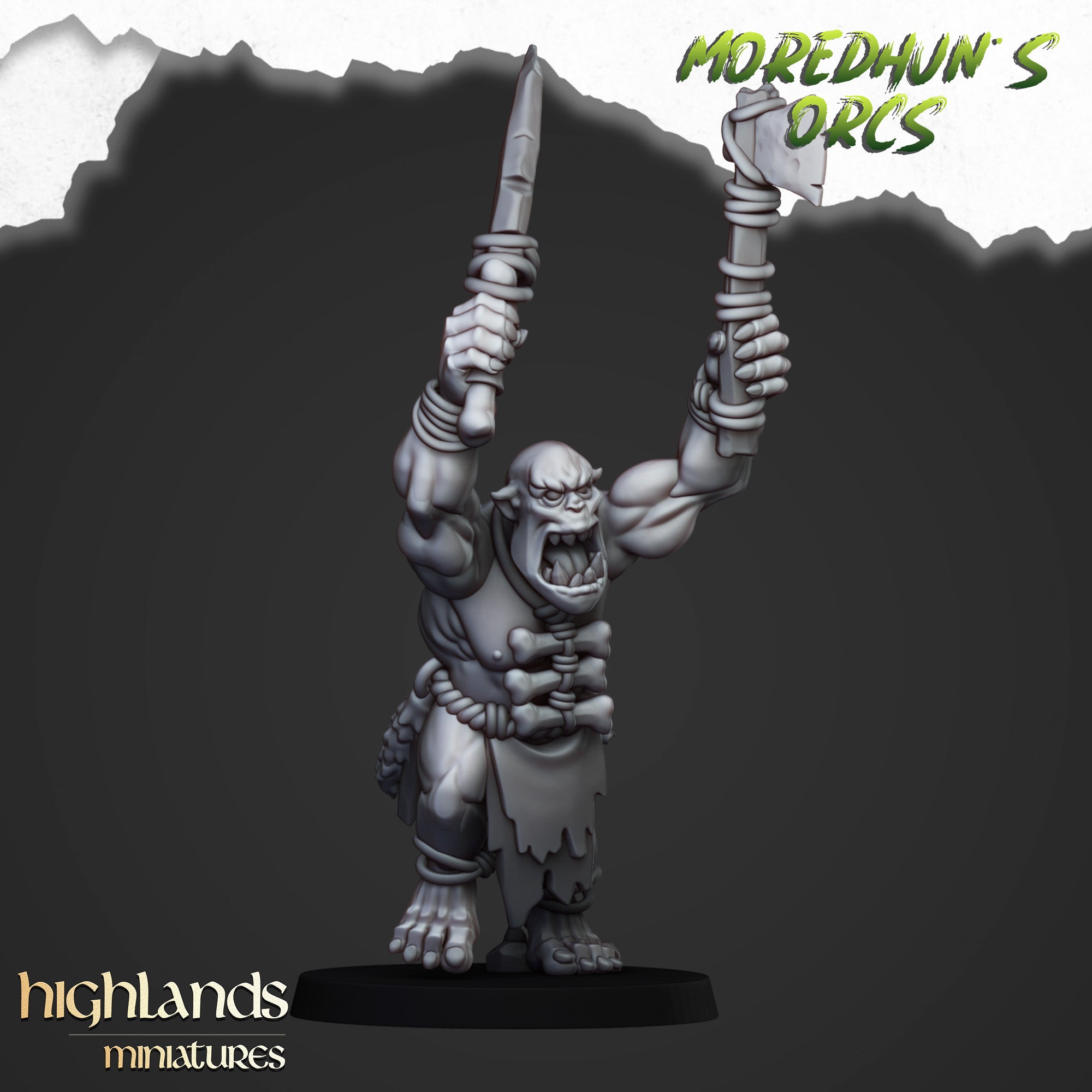 Orcos de cuevas salvajes (x15) - Tribus de orcos y goblins | Highlands Miniatures