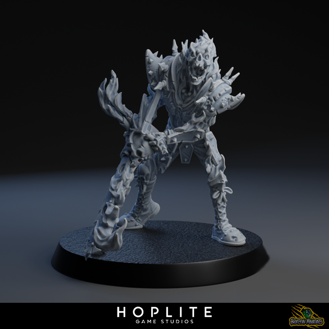 Esqueleto de motosierra - Jugador estrella no muerto - Fútbol de fantasía - Miniaturas Brutefun