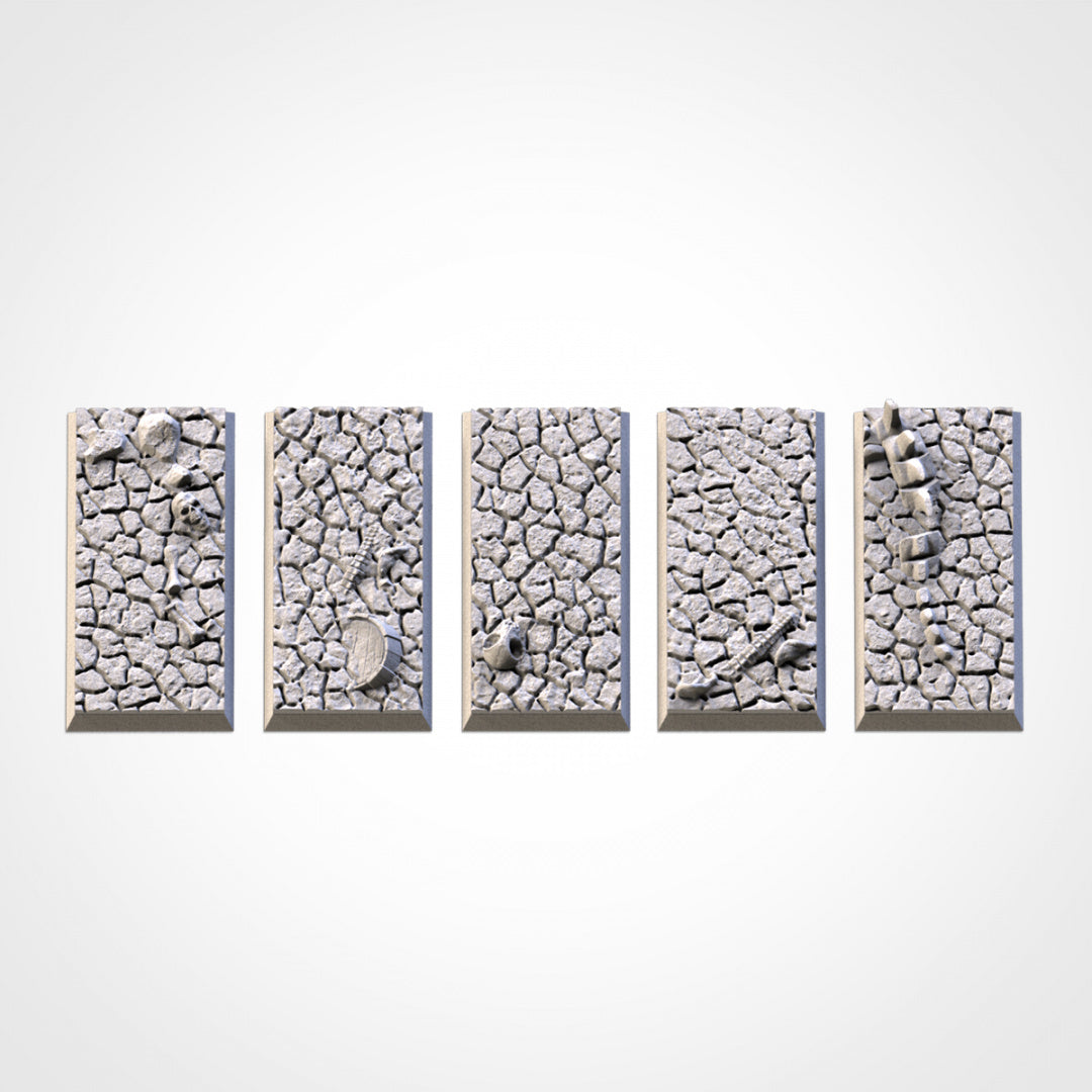 Bases cuadradas desérticas agrietadas | 20 mm | 25 mm | 40 mm | Txarli Factory | Bases cuadradas texturizadas escénicas magnetizables
