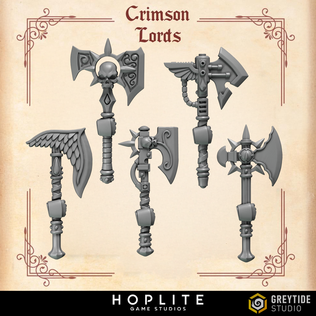 Hachas de poder - Crimson Lords | Grey Tide Studio | Piezas y accesorios de conversión