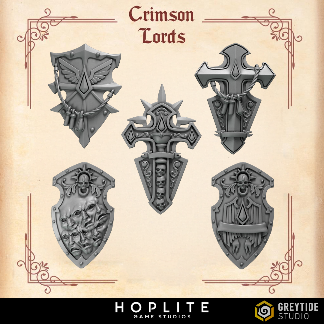 Escudos de baluarte - Crimson Lords | Grey Tide Studio | Piezas y accesorios de conversión