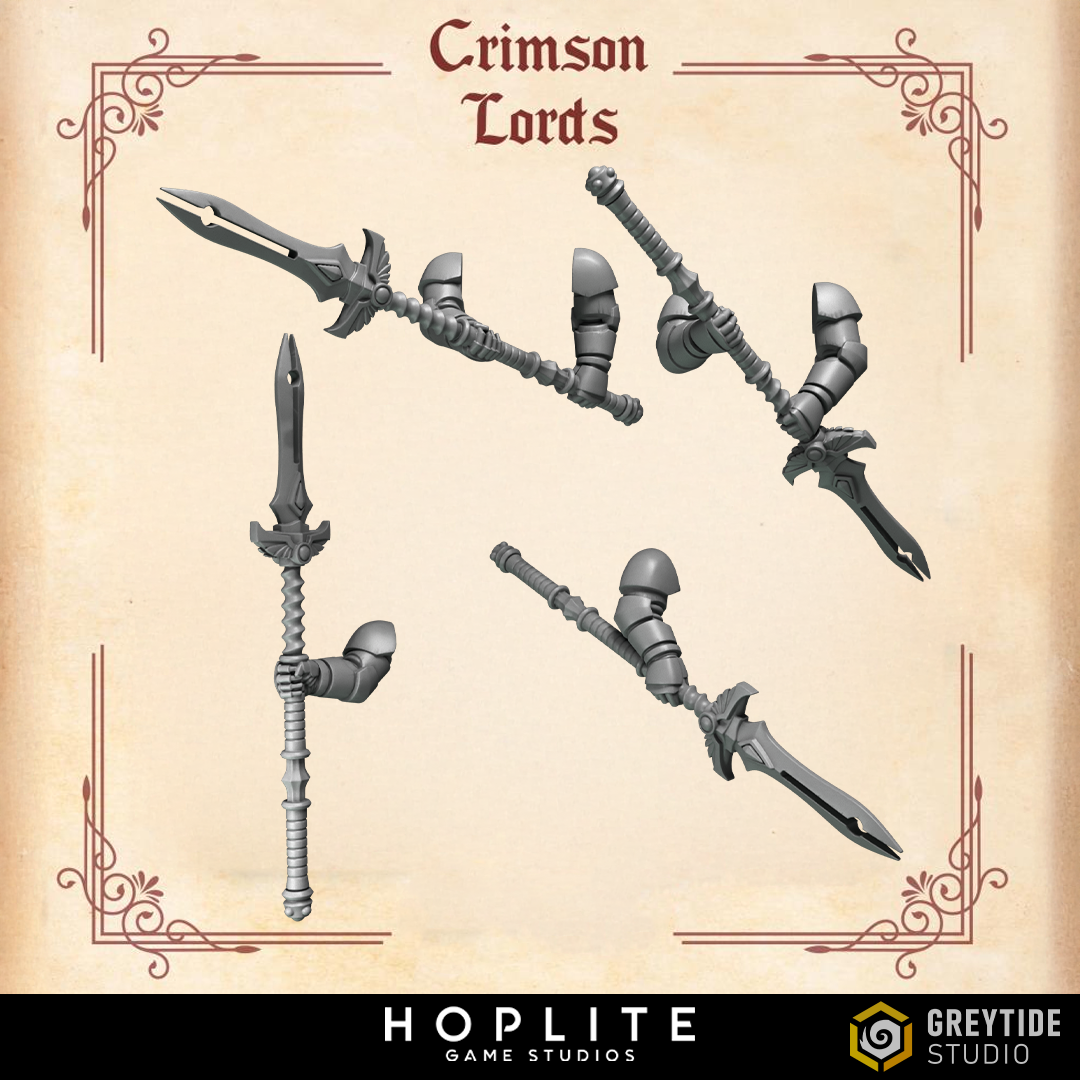 Lanzas de dos manos A - Crimson Lords | Grey Tide Studio | Piezas y accesorios de conversión
