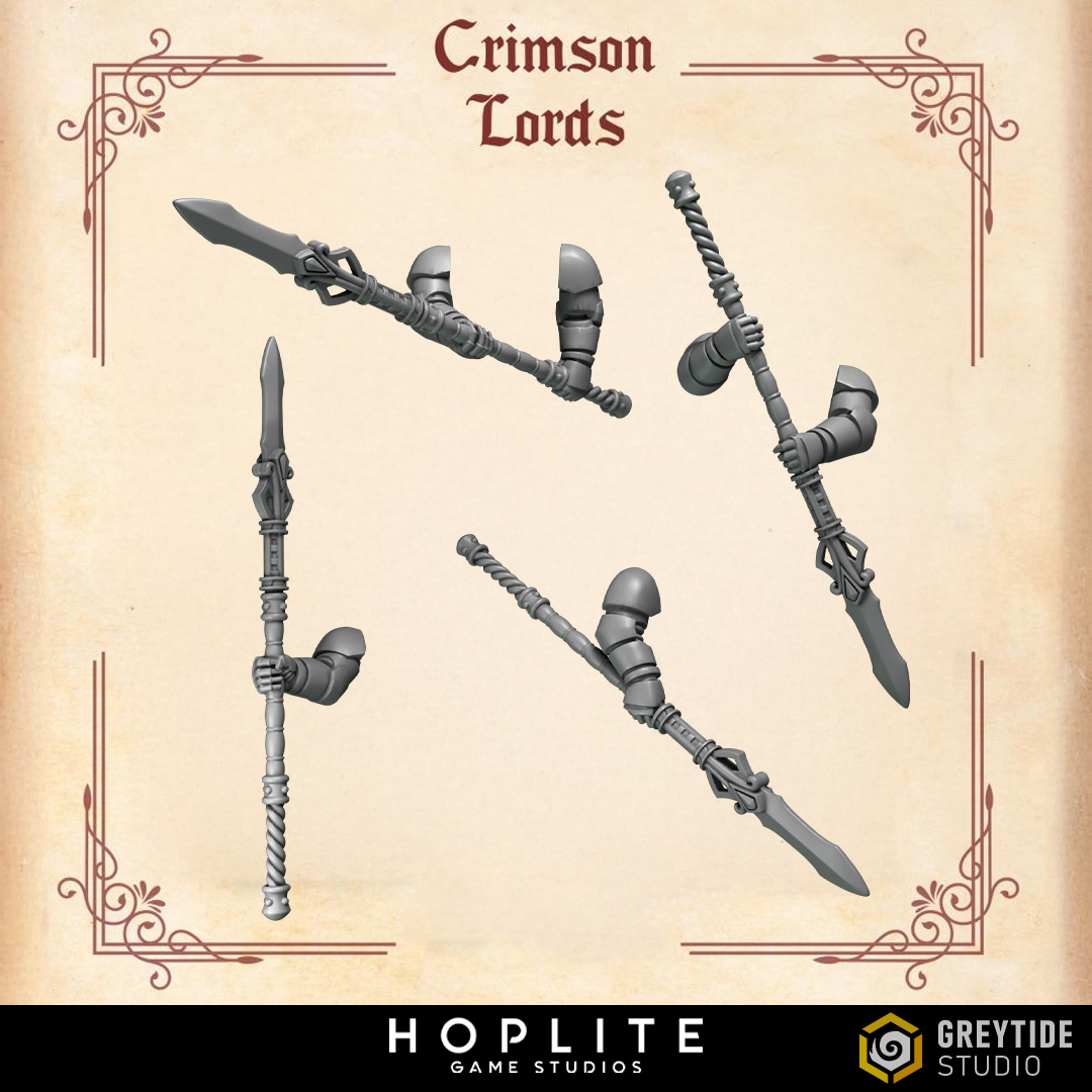 Lanzas de dos manos D - Crimson Lords | Grey Tide Studio | Piezas y accesorios de conversión