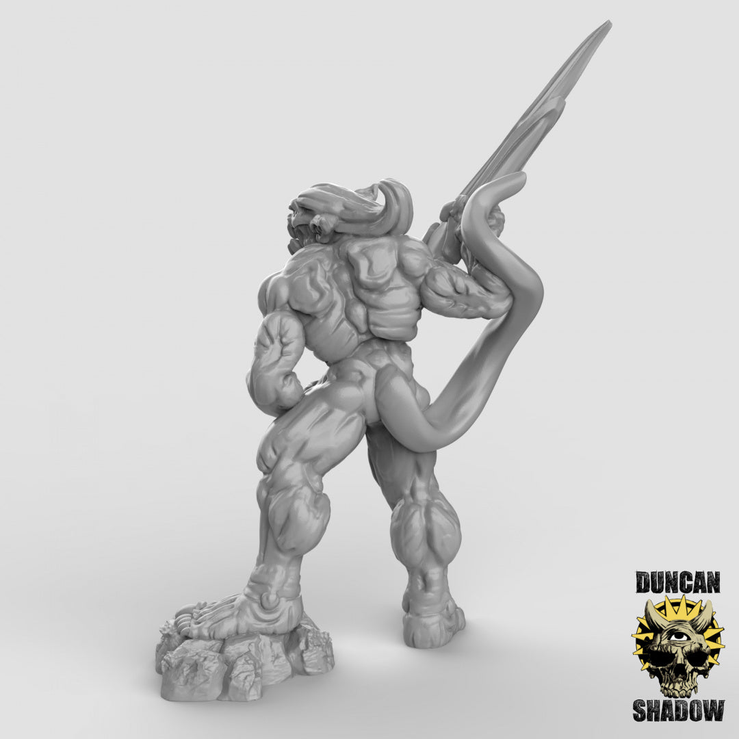 Demon Babau With Great Swords | Duncan Shadow | Compatible with Dungeons & Dragons and Pathfinder