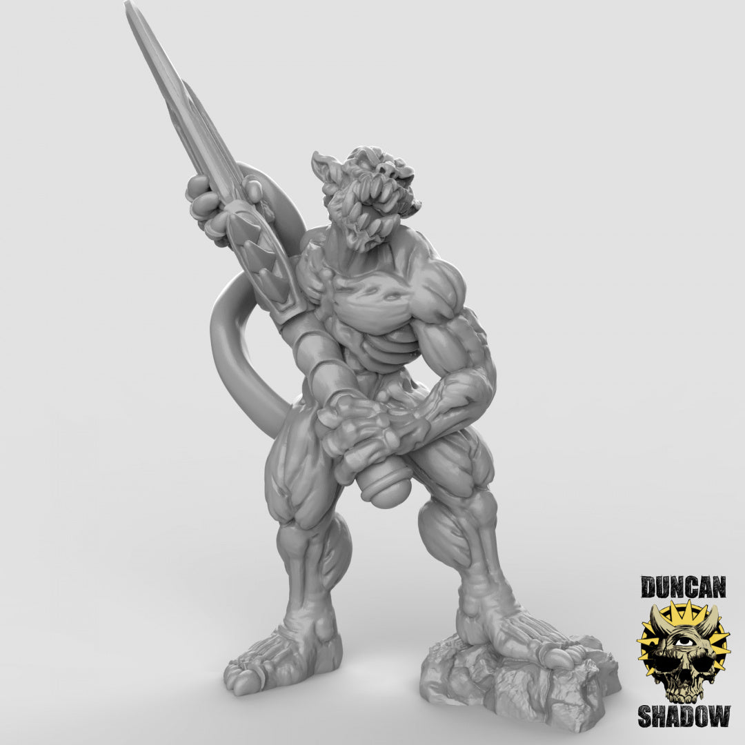 Demon Babau With Great Swords | Duncan Shadow | Compatible with Dungeons & Dragons and Pathfinder