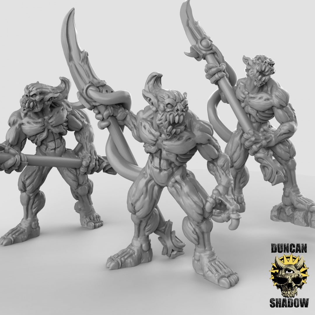 Demon Babau With Spears | Duncan Shadow | Compatible with Dungeons & Dragons and Pathfinder