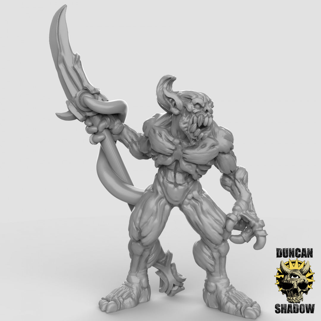 Demon Babau With Spears | Duncan Shadow | Compatible with Dungeons & Dragons and Pathfinder
