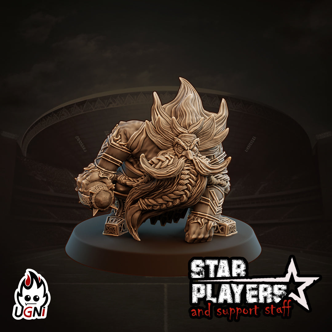 Bromindal - Jugador estrella enano - Fantasy Football - Miniaturas Ugni