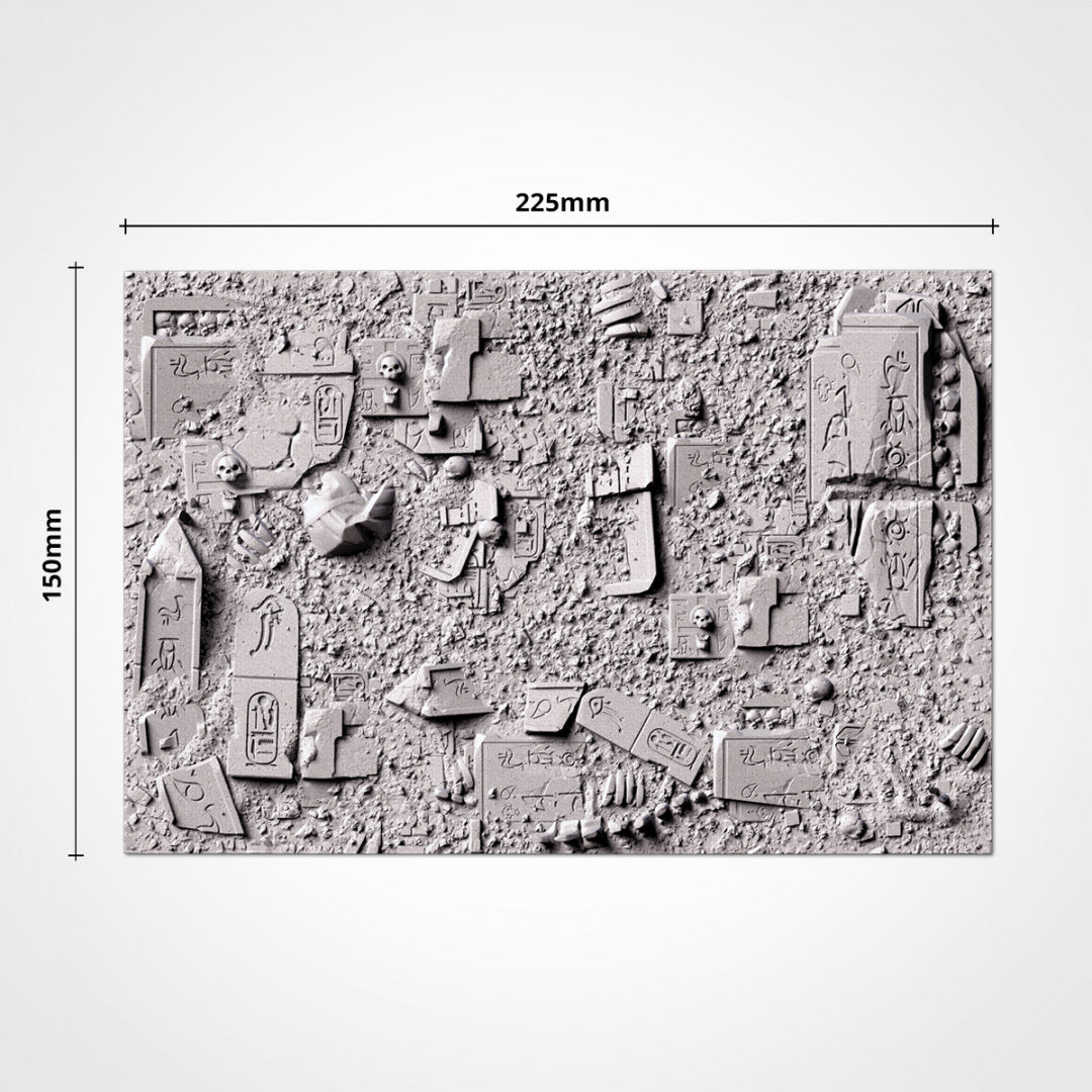 Bases cuadradas de arenas egipcias | 20 mm | 25 mm | 40 mm | Fábrica Txarli | Bases cuadradas texturizadas escénicas magnetizables