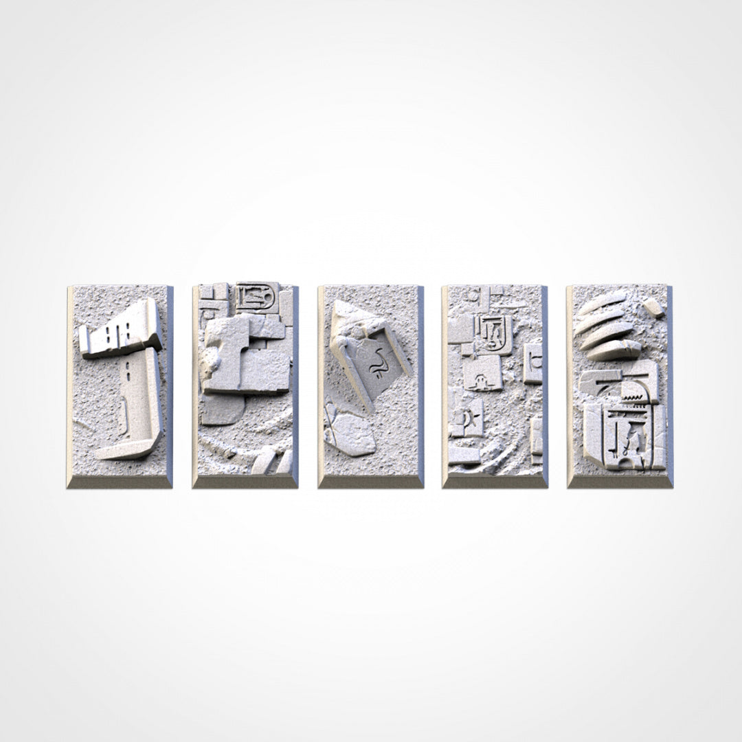 Bases cuadradas de arenas egipcias | 20 mm | 25 mm | 40 mm | Fábrica Txarli | Bases cuadradas texturizadas escénicas magnetizables