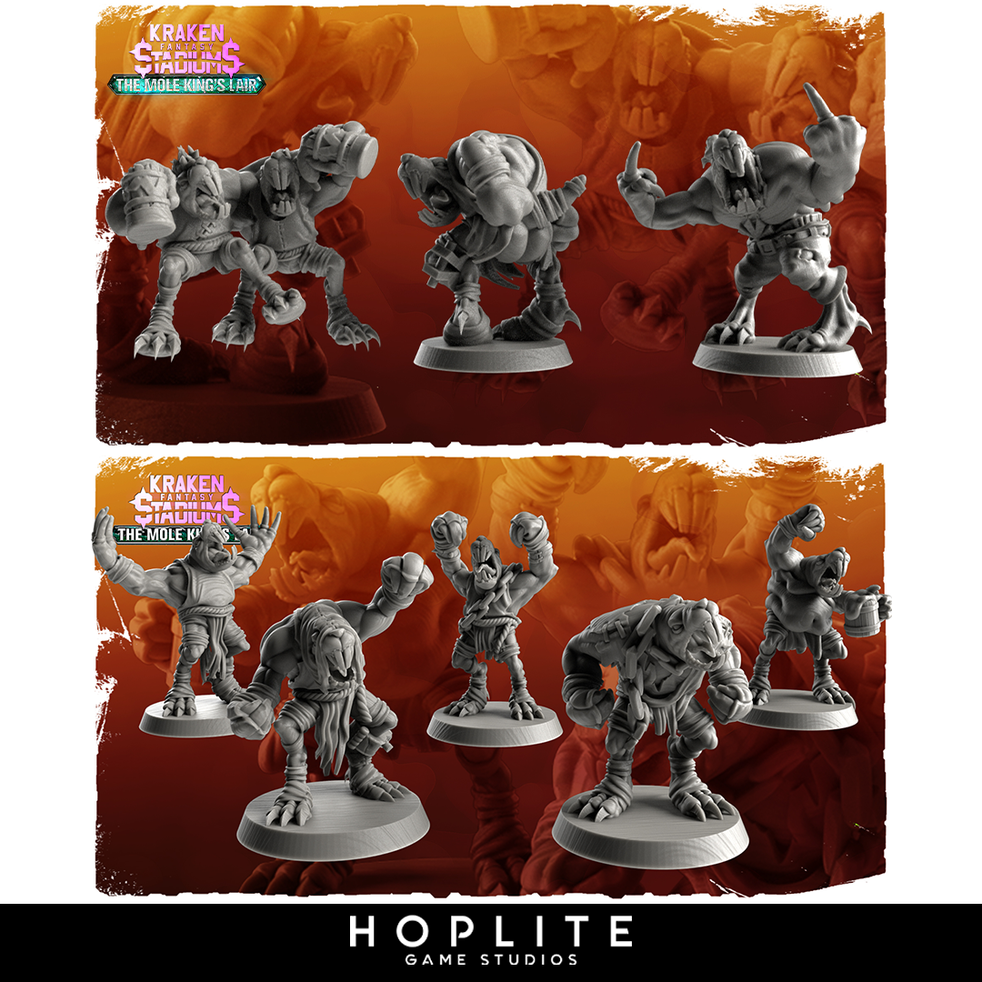 Fanáticos de Molemen Rowdy - Porristas de Ratmen - Kraken 3D Studios