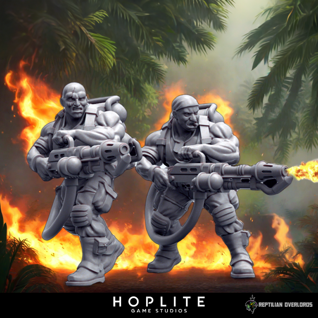 Spacenam: Flamethrowers | Reptilian Overlords | 28mm