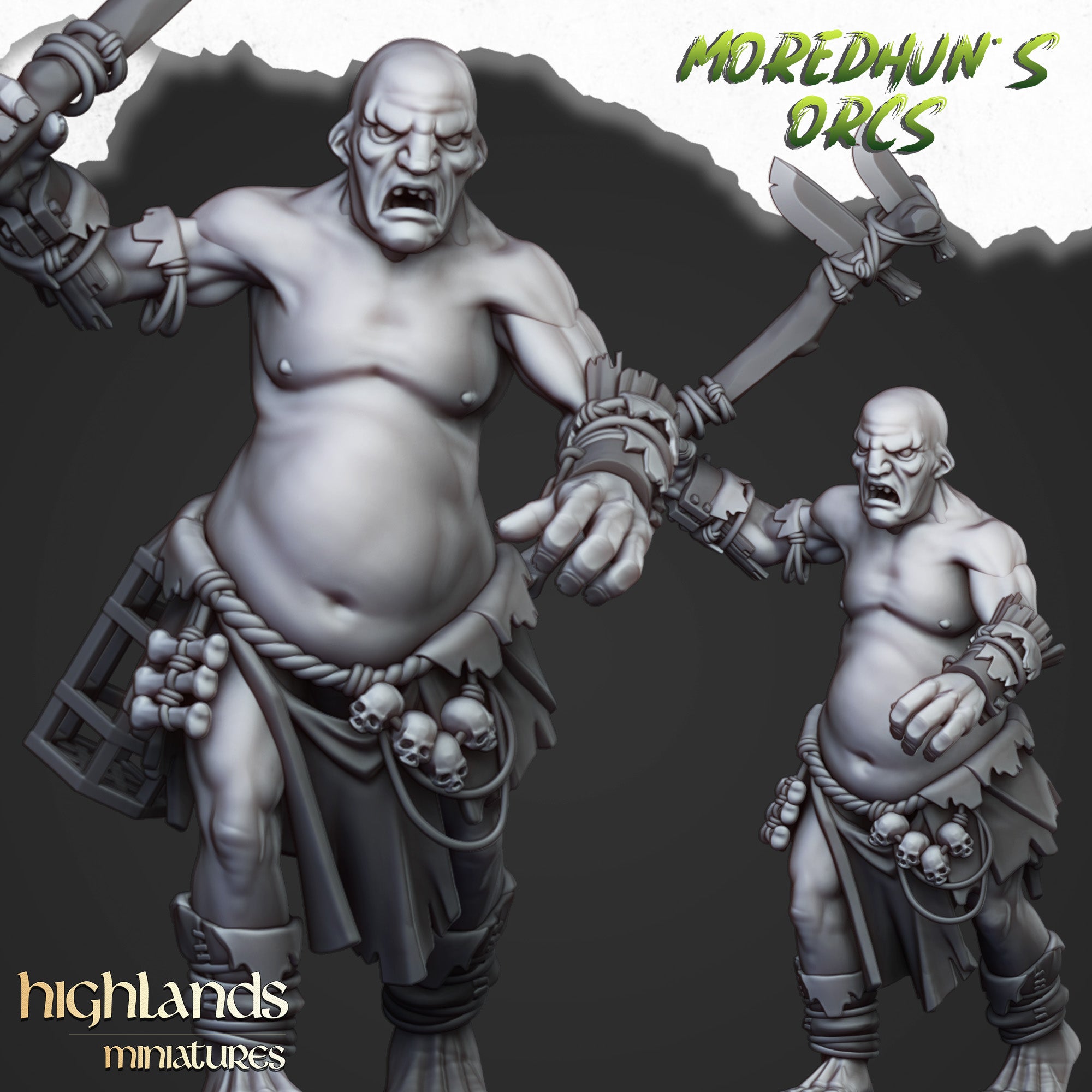 Orco gigante de las cavernas (x1) - Tribus de orcos y goblins | Highlands Miniatures