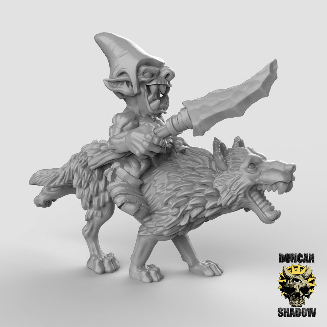 Goblin Wolf Riders Knights | Duncan Shadow | Compatible with Dungeons & Dragons and Pathfinder