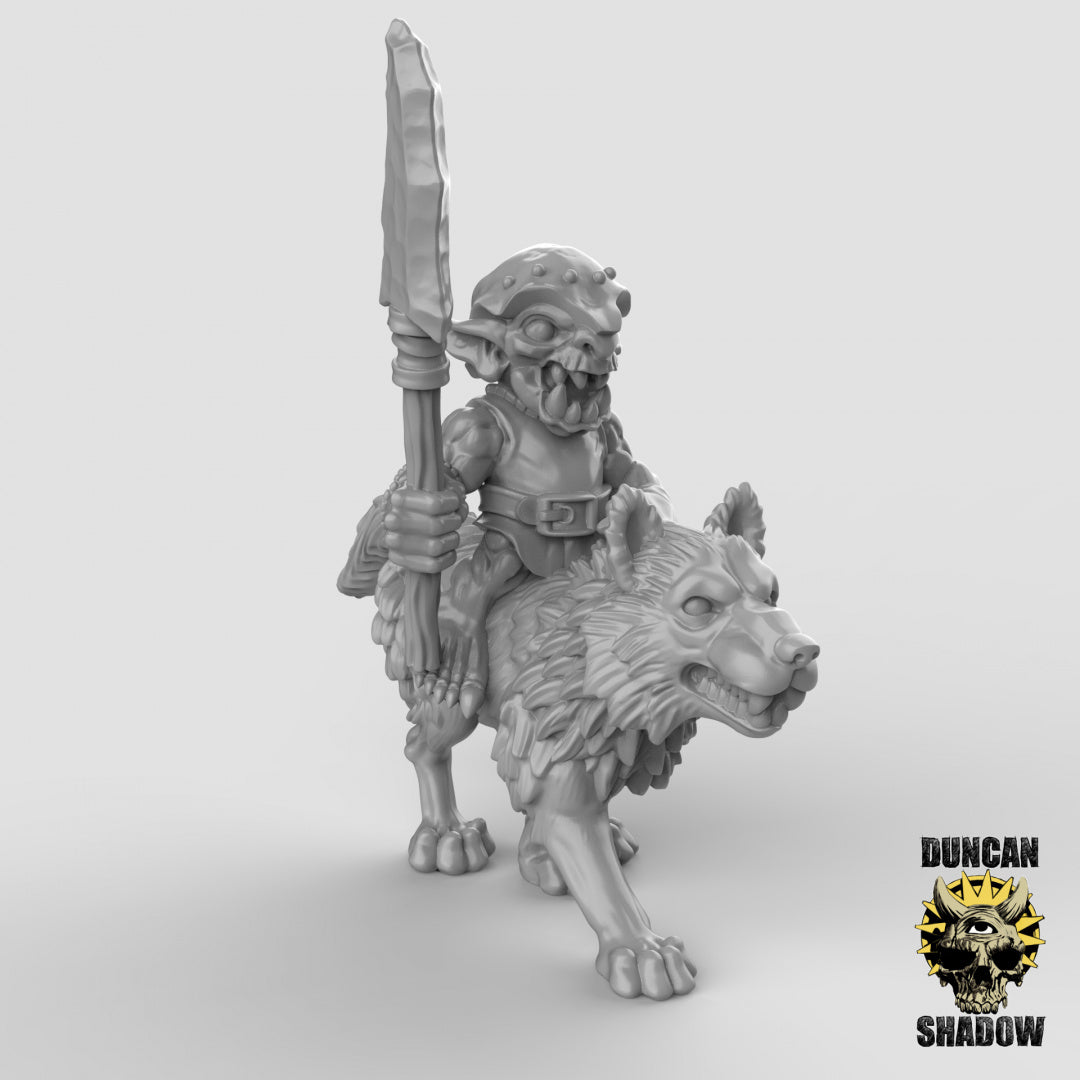 Goblin Wolf Riders Knights | Duncan Shadow | Compatible with Dungeons & Dragons and Pathfinder