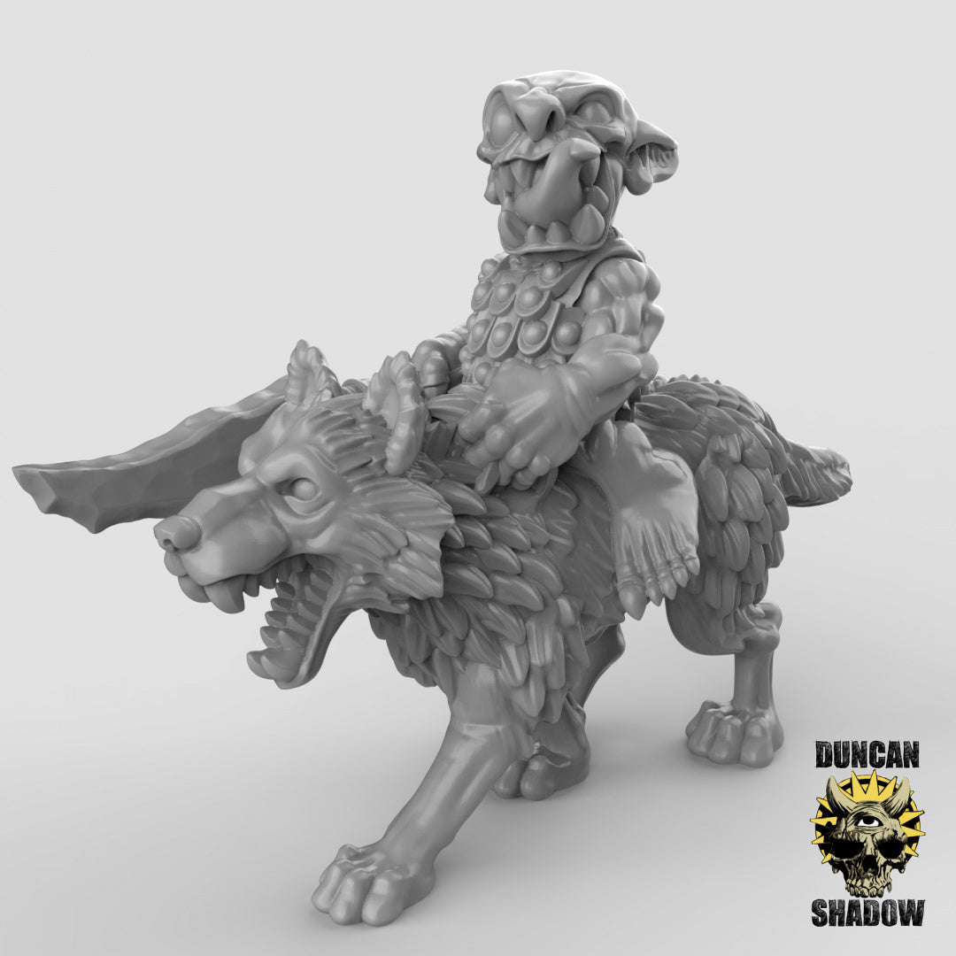 Goblin Wolf Riders Knights | Duncan Shadow | Compatible with Dungeons & Dragons and Pathfinder