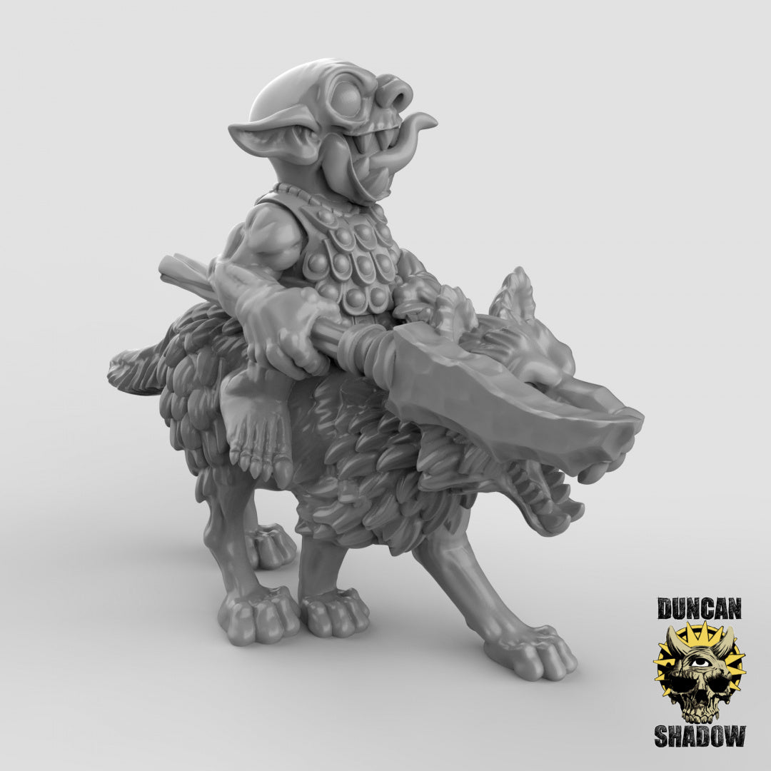 Goblin Wolf Riders Knights | Duncan Shadow | Compatible with Dungeons & Dragons and Pathfinder
