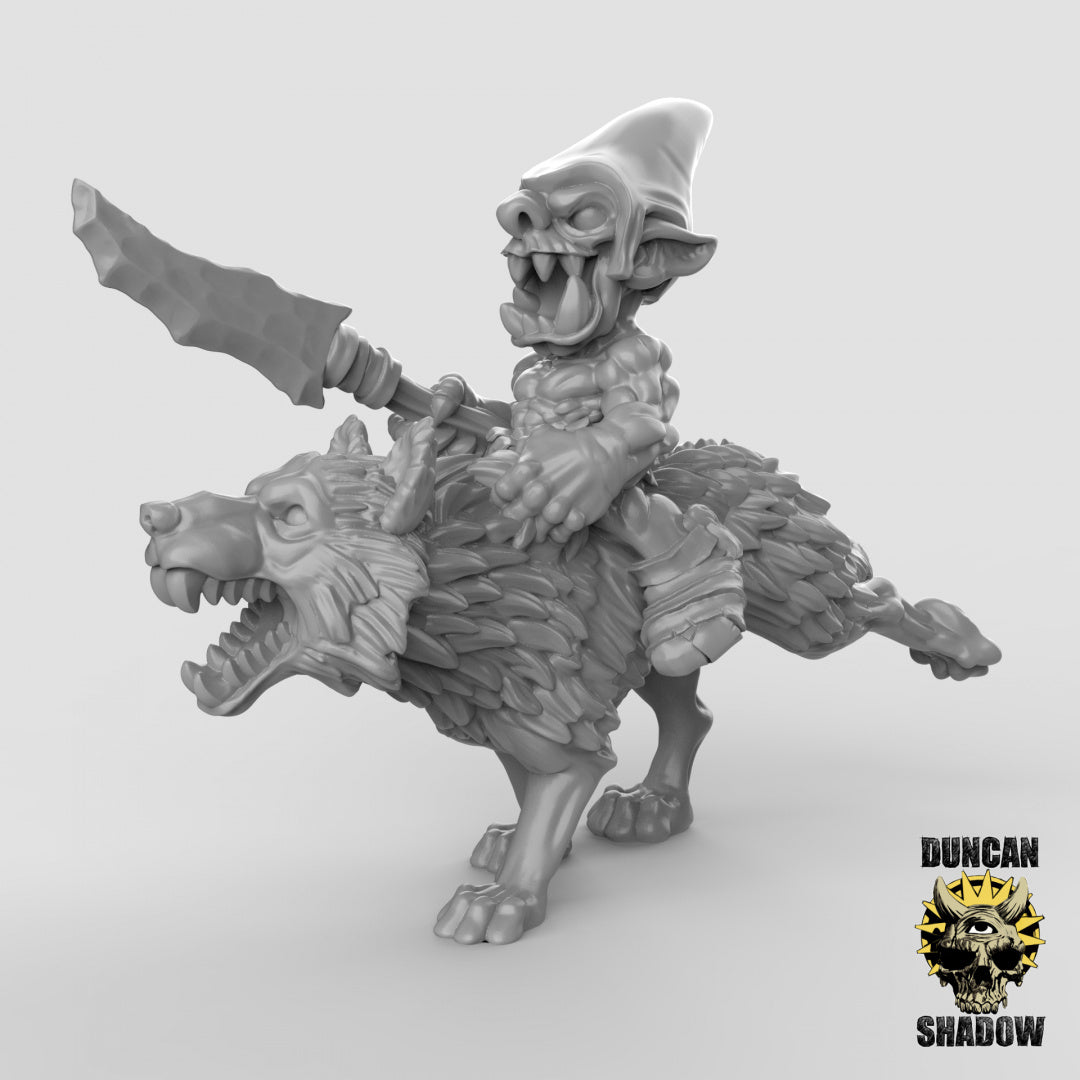 Goblin Wolf Riders Knights | Duncan Shadow | Compatible with Dungeons & Dragons and Pathfinder