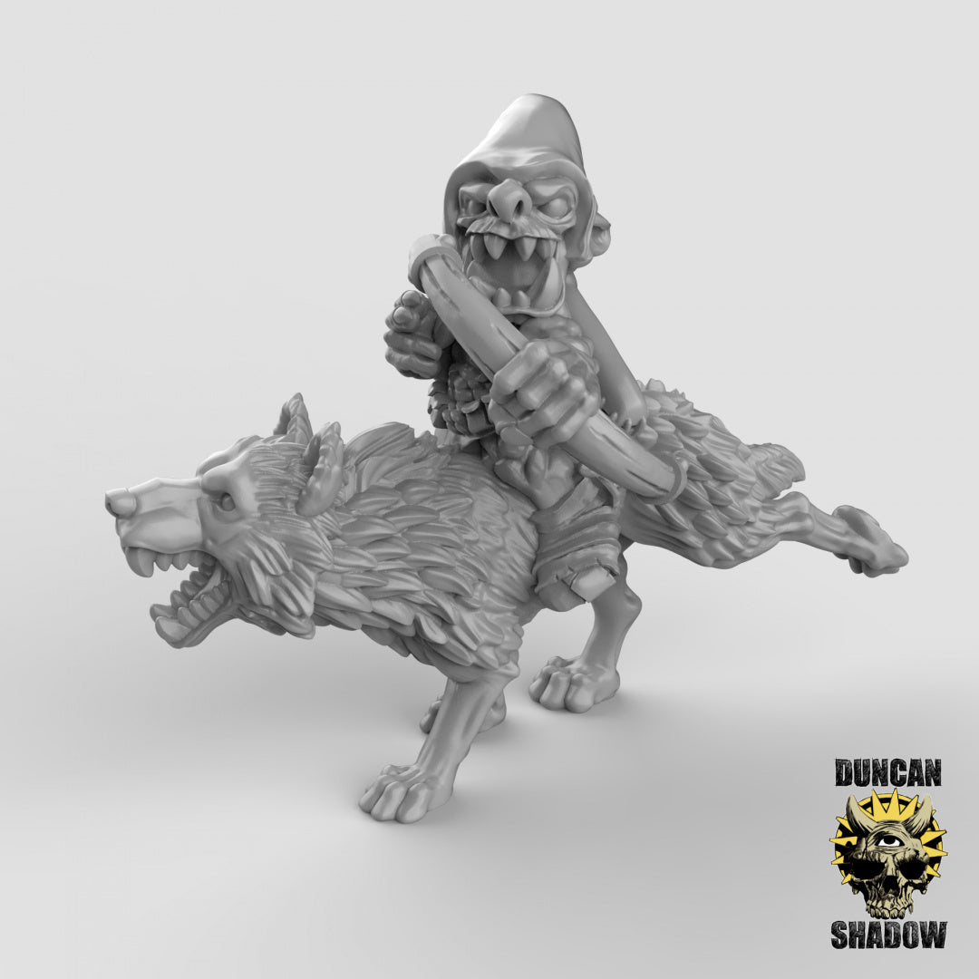 Goblin Wolf Riders Outriders | Duncan Shadow | Compatible with Dungeons & Dragons and Pathfinder