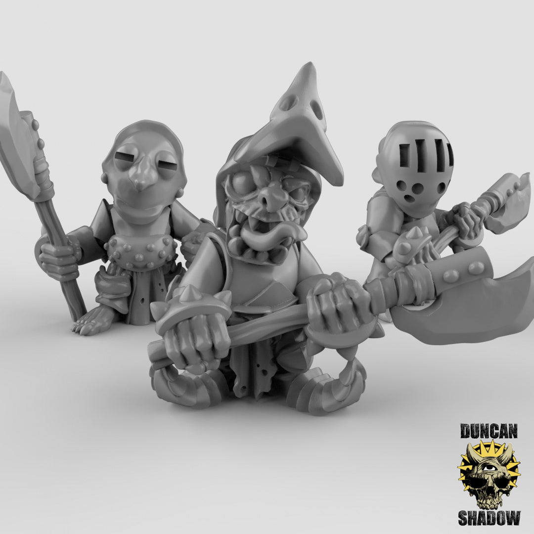 Duendes con armadura pesada y grandes hachas | Sombra de Duncan | Compatible con Dragones y Mazmorras y Pathfinder