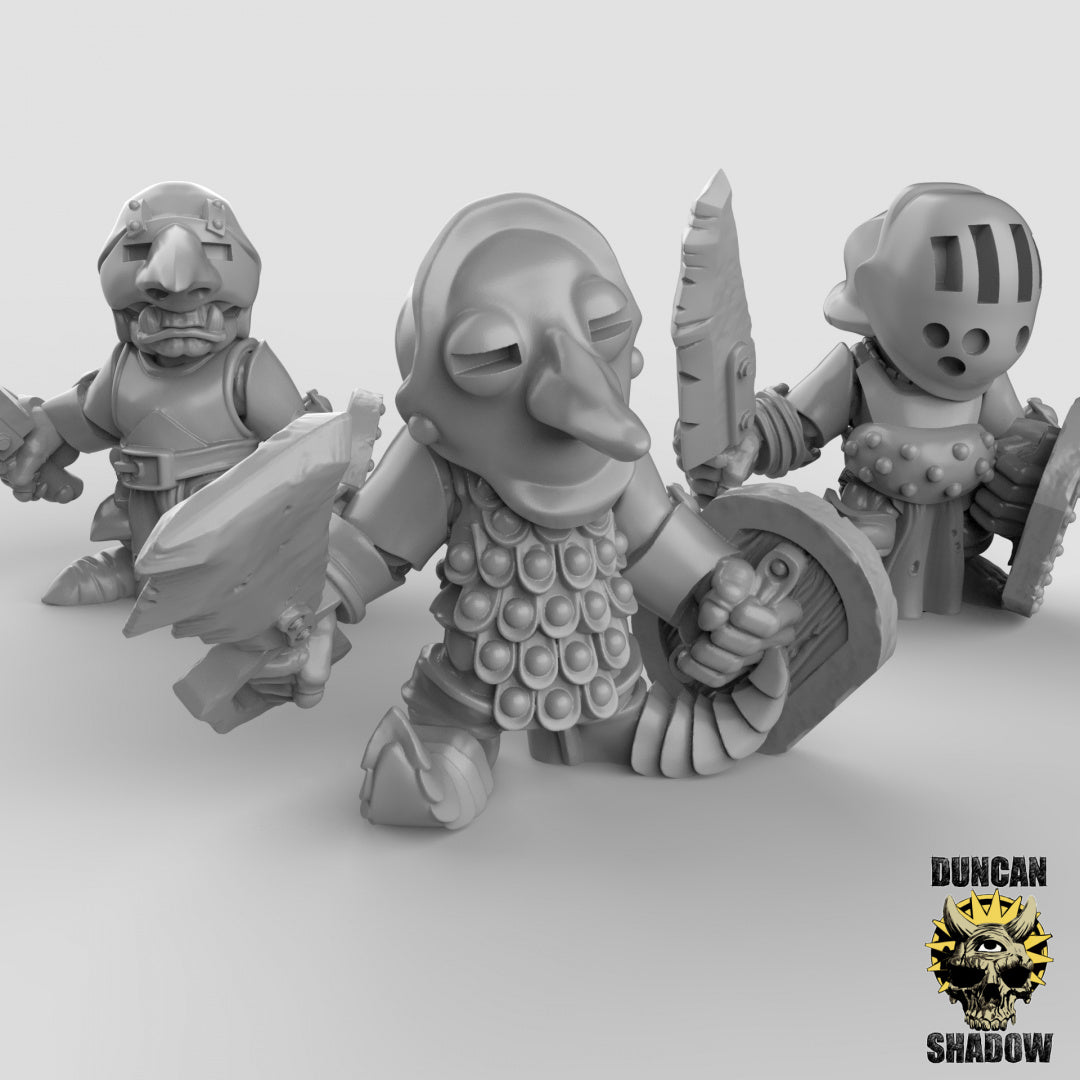Duendes con armadura pesada y espadas | Sombra de Duncan | Compatible con Dragones y Mazmorras y Pathfinder