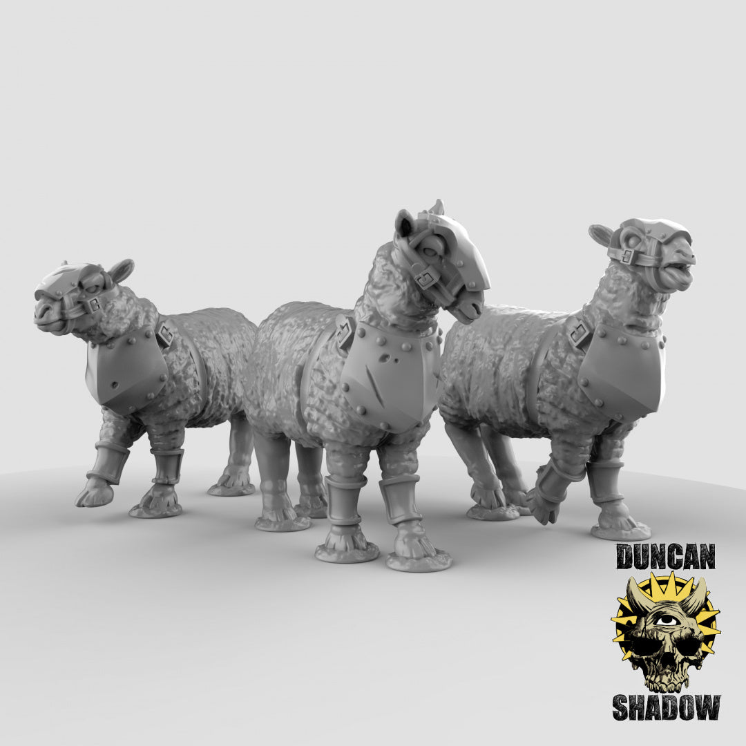 Halfling Sheep Cavalry Knights | Duncan Shadow | Compatible with Dungeons & Dragons and Pathfinder