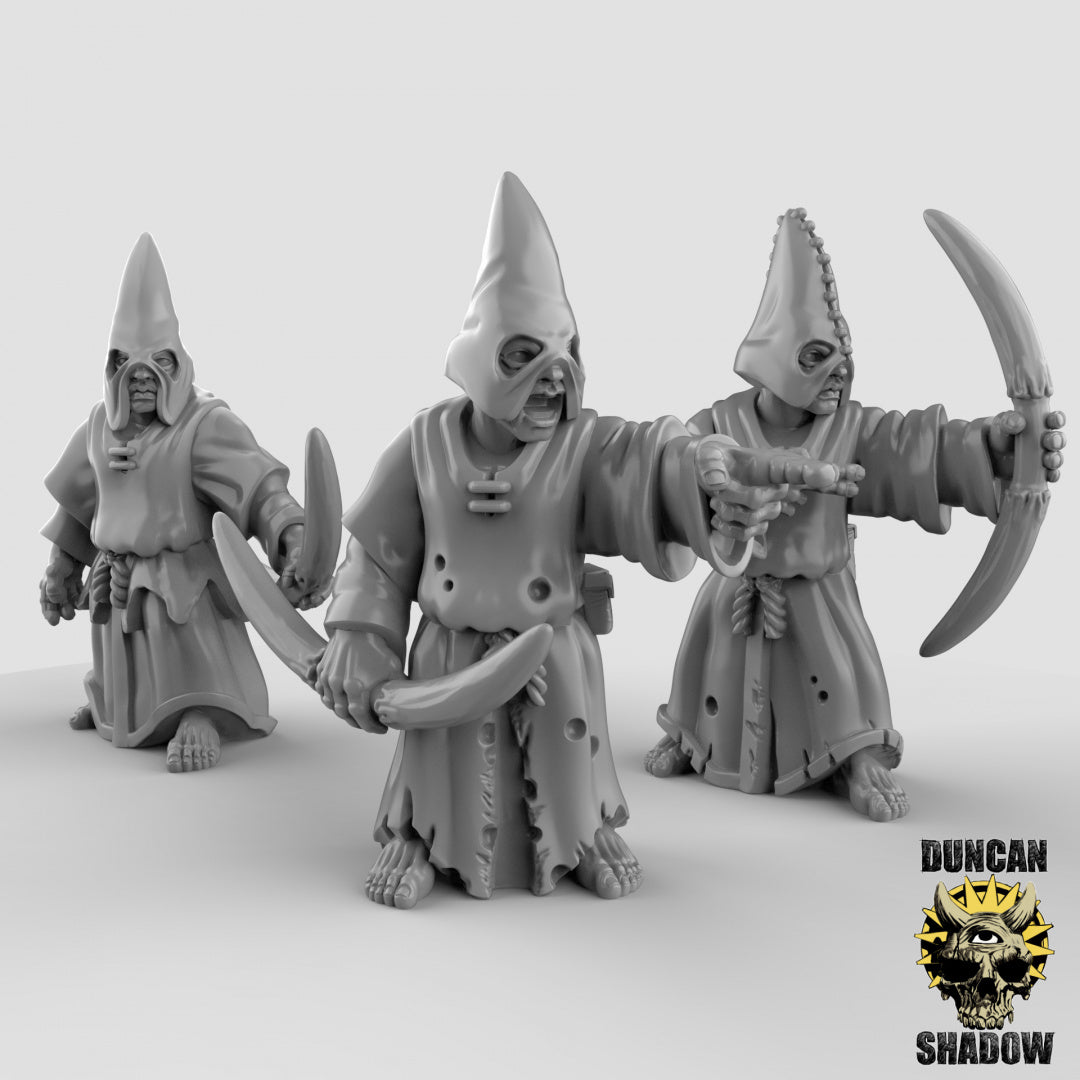 Cultistas humanos con arcos | Sombra de Duncan | Compatible con Dragones y Mazmorras y Pathfinder