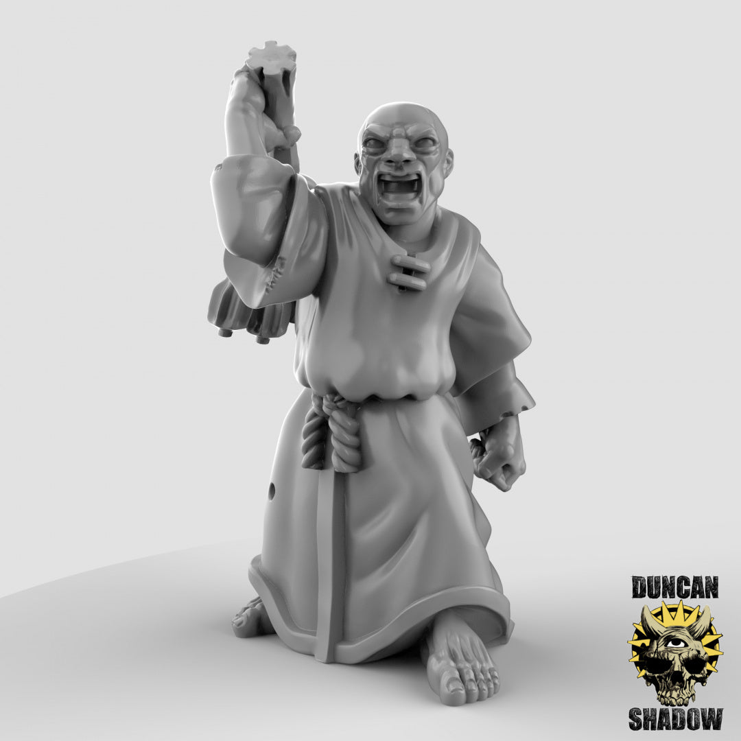 Menschliche Kultisten mit Dreschflegel | Duncan Shadow | Kompatibel mit Dungeons & Dragons und Pathfinder